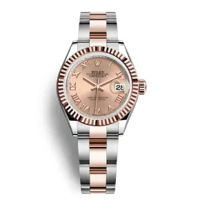 Rolex Lady-Datejust 28mm - Ref: 279171-0026 - Rose Roman Dial, Two Tone Stainless Steel & 18K Rose Gold Oyster Bracelet Women's Watch