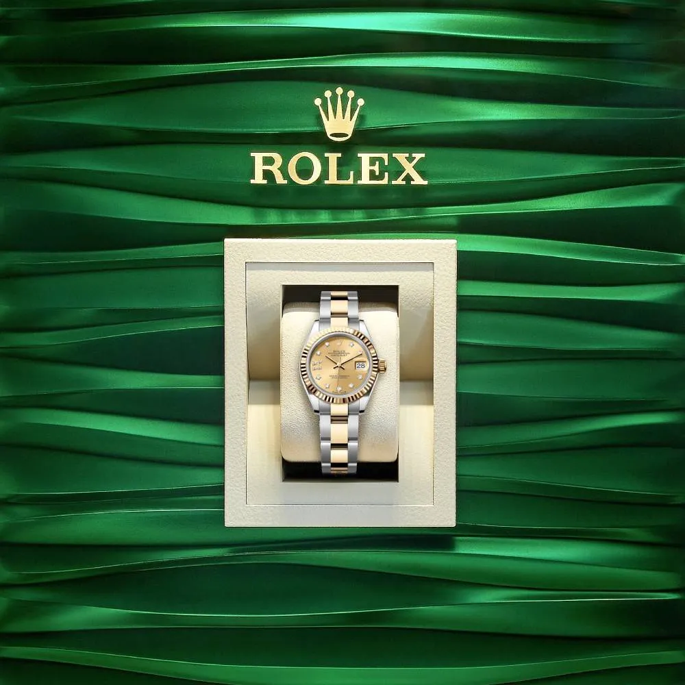 Rolex Lady-Datejust 28mm - Ref: 279173-0022 - Champagne Diamond Dial, Two Tone Stainless Steel & 18K Yellow Gold Oyster Bracelet Women's Watch