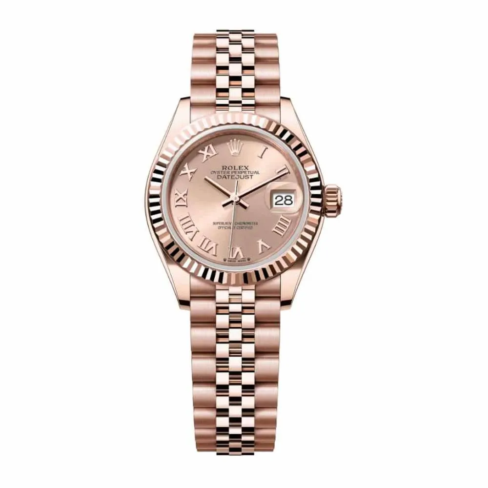 Rolex Lady Datejust 28mm - Ref: 279175-0028 - Rose Dial, 18K Rose Gold Jubilee Bracelet Women's Watch