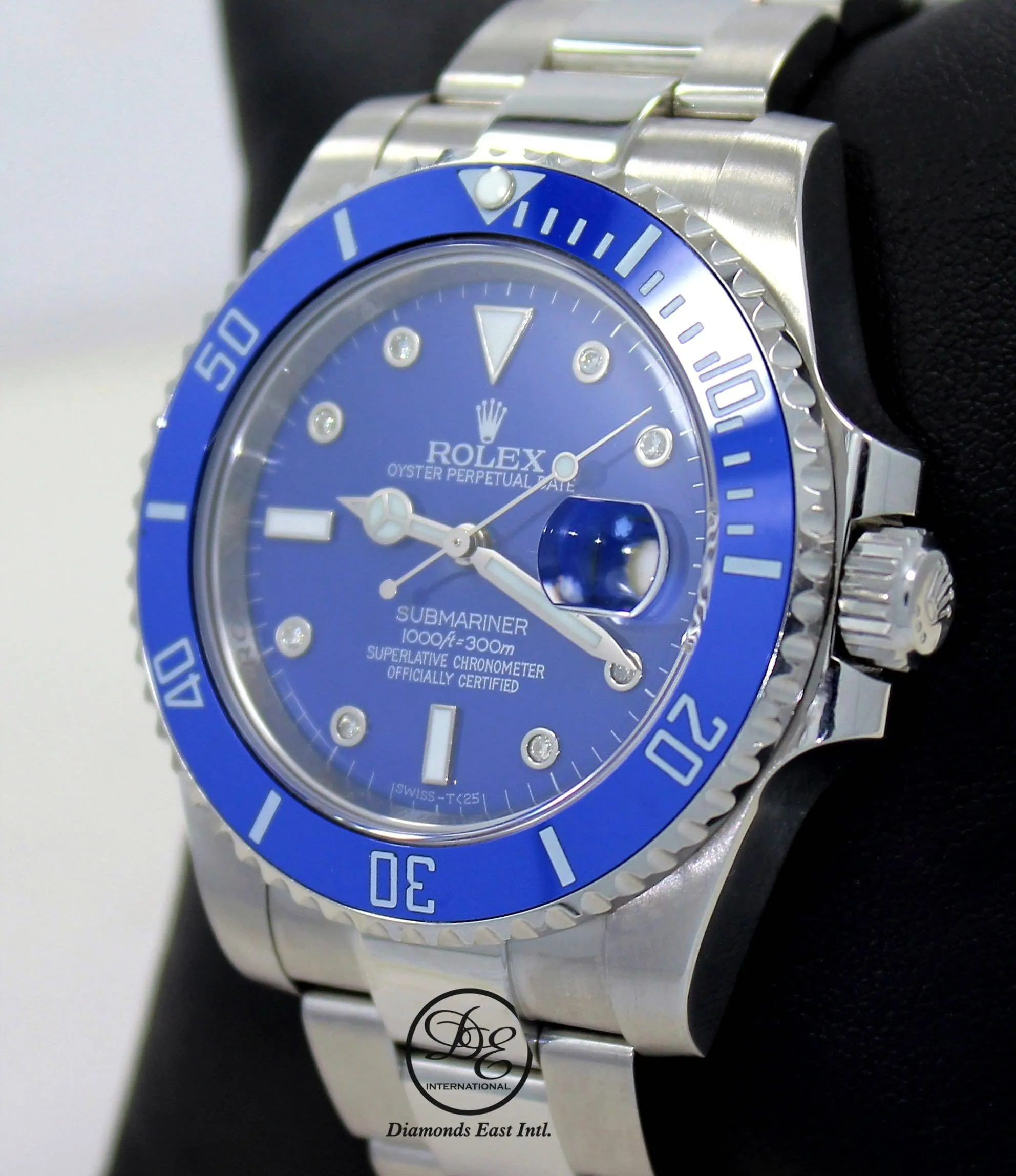 Rolex Oyster Perpetual Submariner Date 116610 LN Blue Diamond Dial Ceramic Bezel BOX/PAPERS