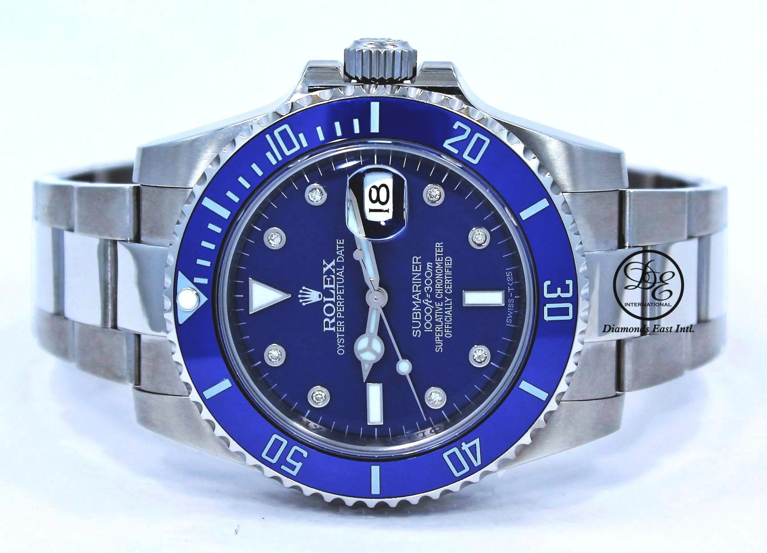 Rolex Oyster Perpetual Submariner Date 116610 LN Blue Diamond Dial Ceramic Bezel BOX/PAPERS