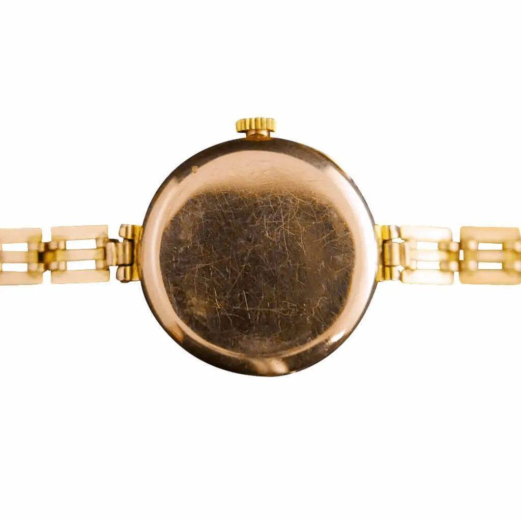 Rolex Rare Flat Bezel 9ct Gold 1920's Ladies Vintage Watch
