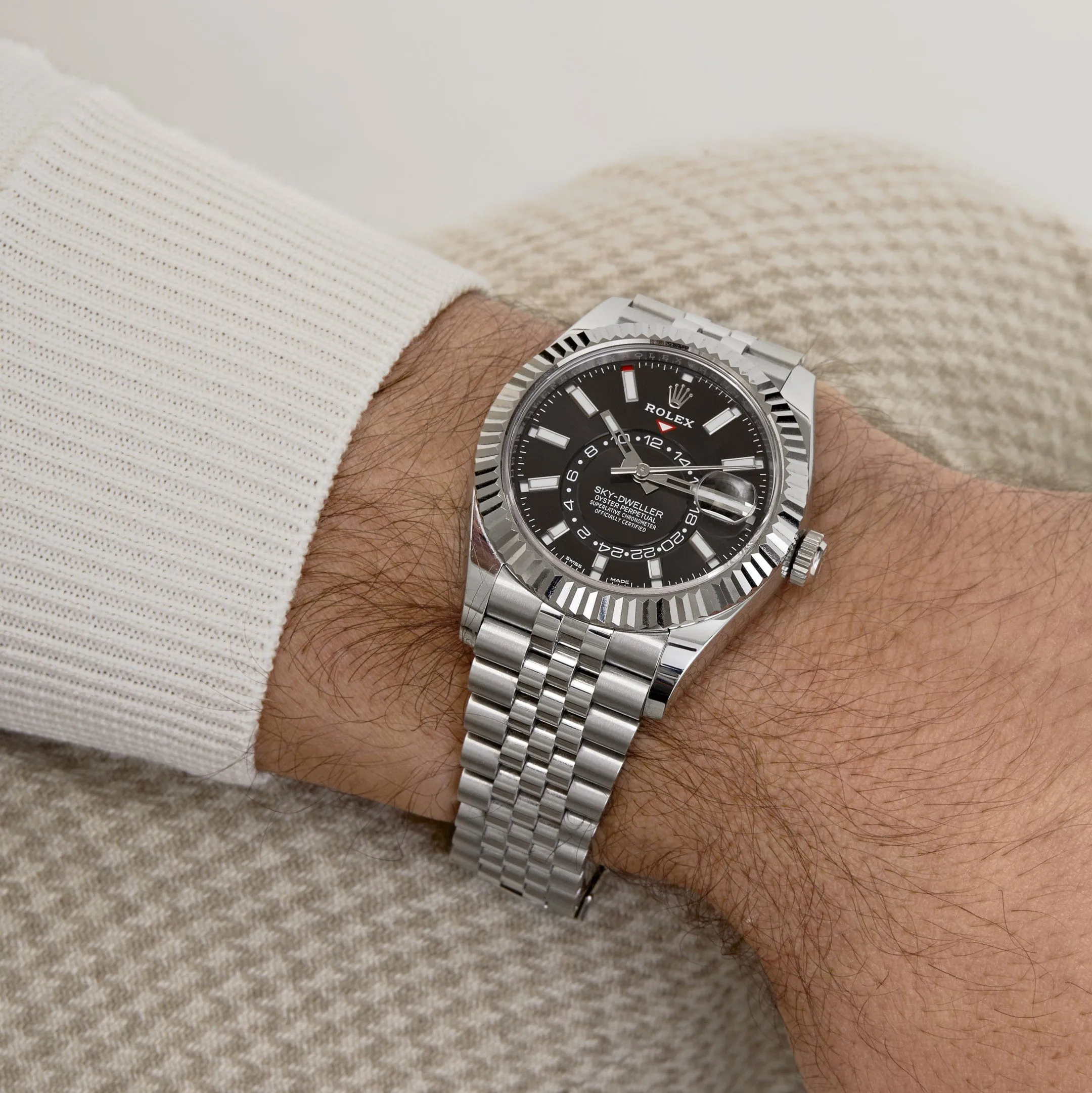 Rolex Sky-Dweller 326934 Stainless Steel Black Dial Jubilee