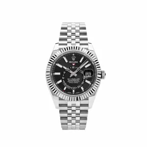 Rolex Sky-Dweller 326934 Stainless Steel Black Dial Jubilee