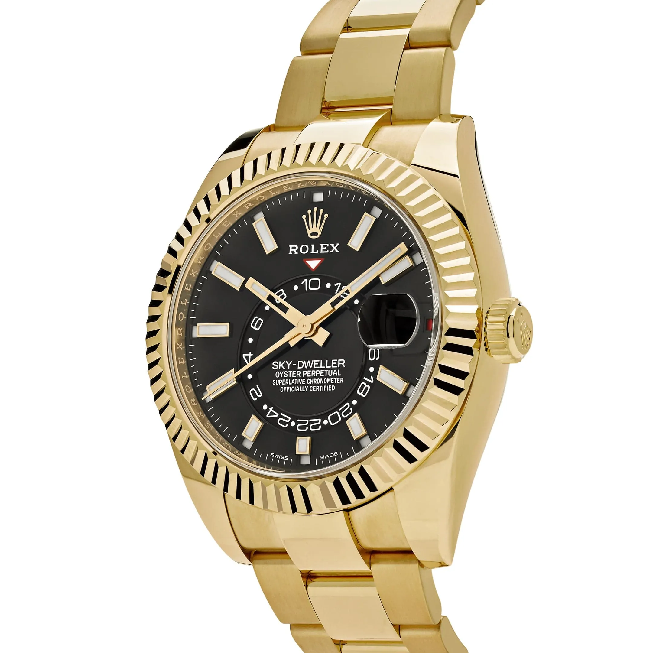 Rolex Sky-Dweller 326938 Yellow Gold Black Dial