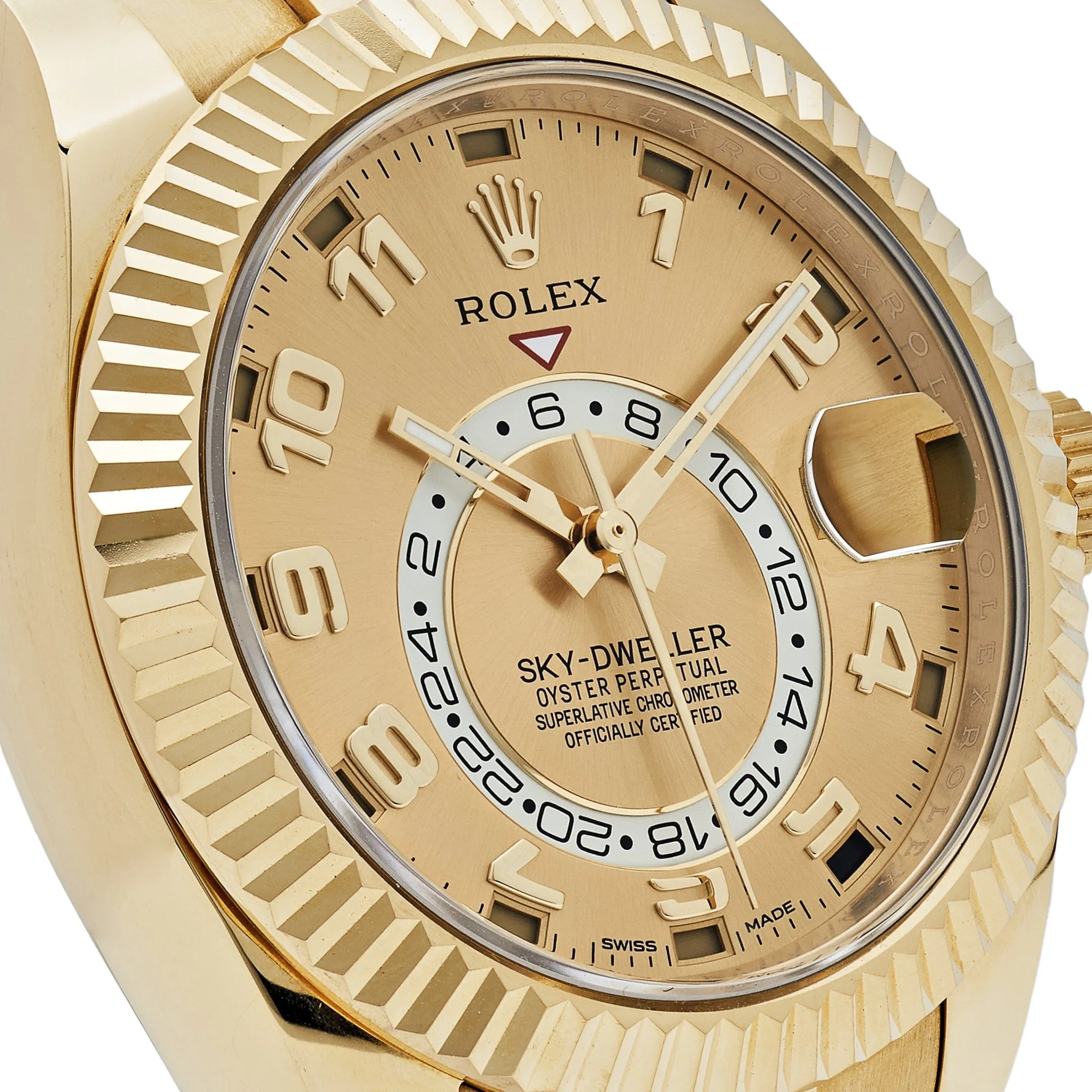 Rolex Sky-Dweller 326938 Yellow Gold Champagne Dial Arabic Numerals (2020)