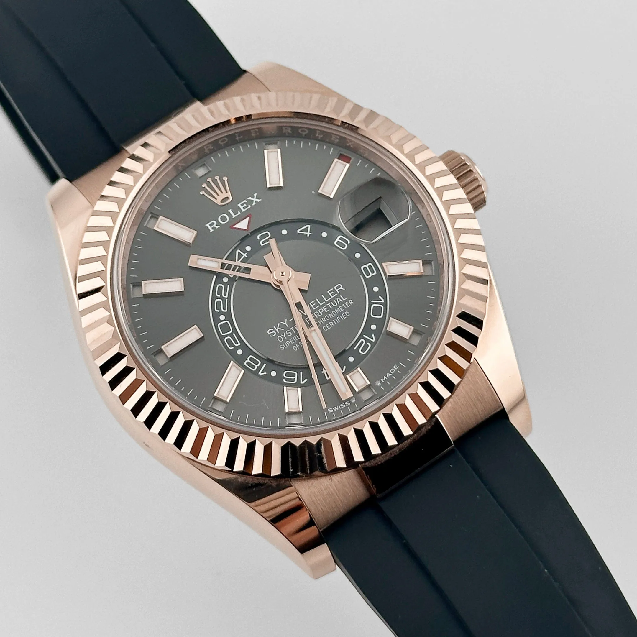 Rolex Sky-Dweller 336235 Rose Gold Slate Rhodium Dial (2024)