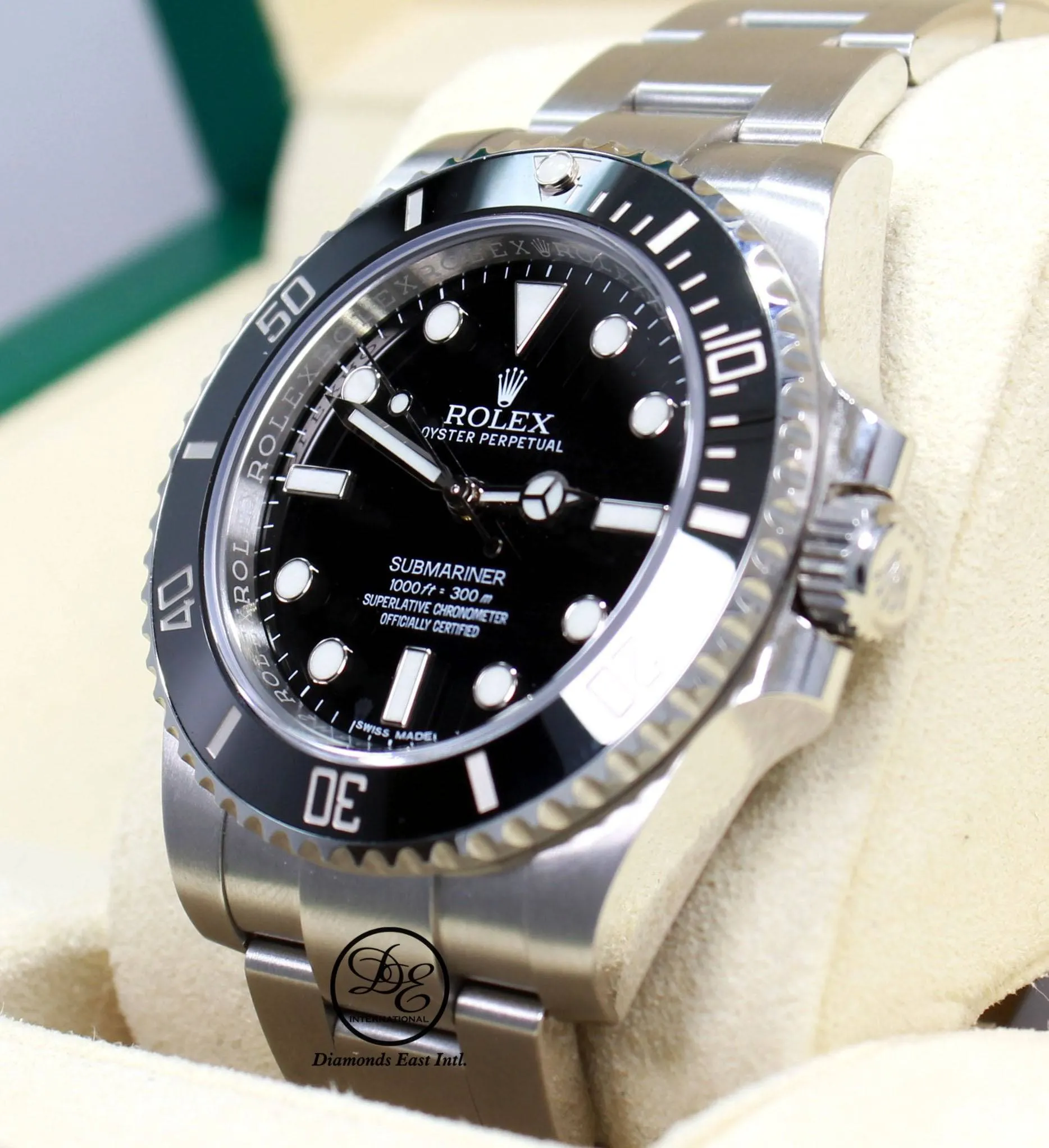 Rolex Submariner 114060 Steel Oyster Black Ceramic Bezel Watch BOX/PAPERS
