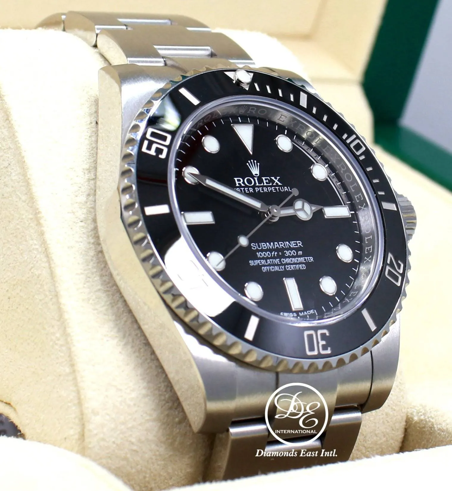 Rolex Submariner 114060 Steel Oyster Black Ceramic Bezel Watch BOX/PAPERS