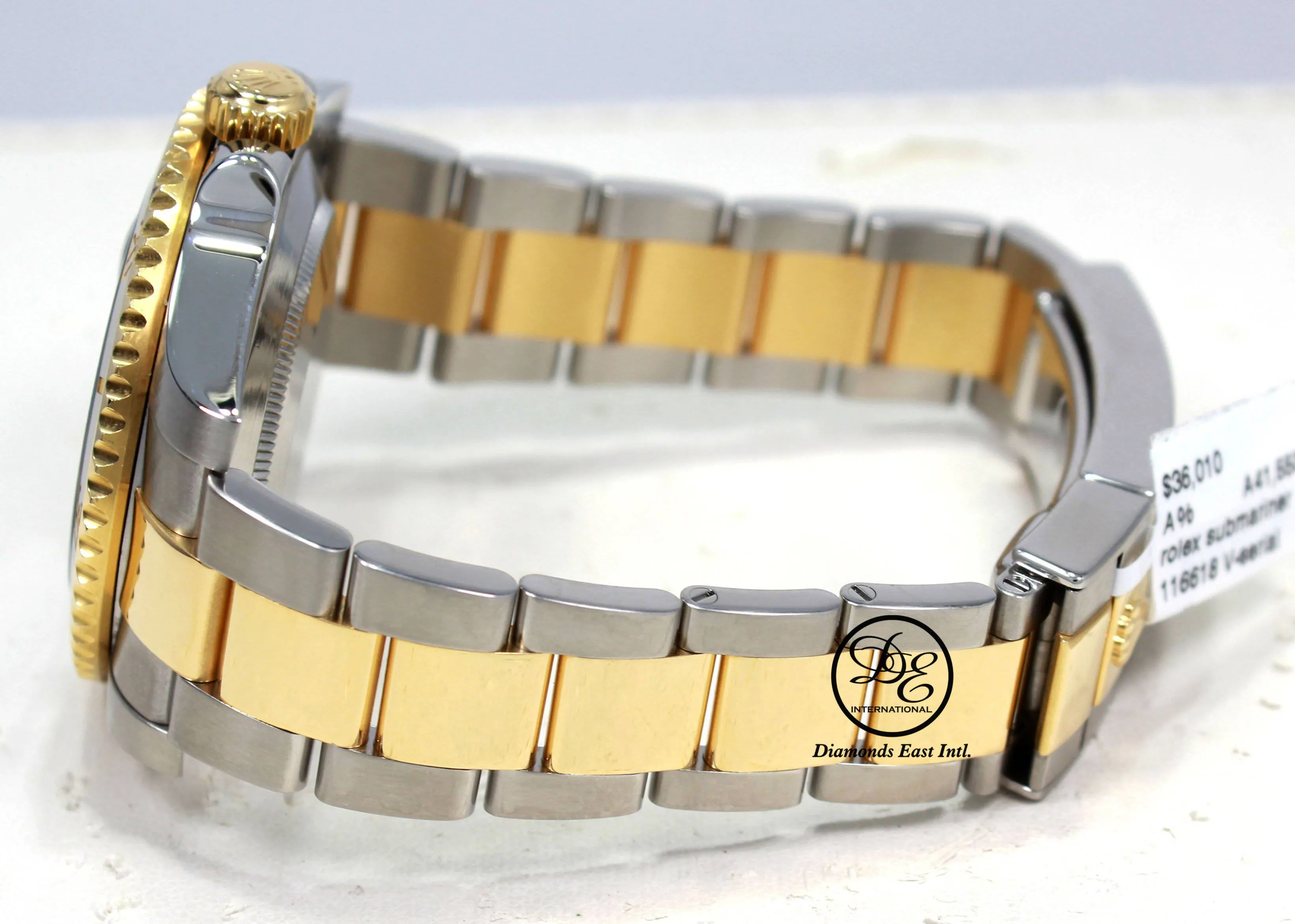 Rolex Submariner 116613 BLKDD 18K Yellow Gold /SS Rare Discontinued Factory Black Diamond Dial Box/Papers