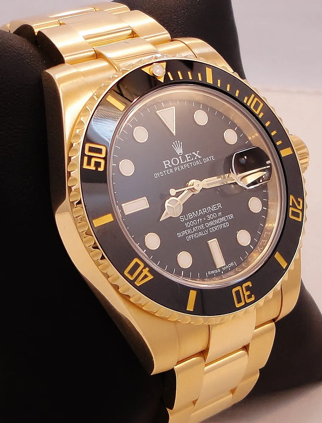 Rolex Submariner 116618LN Date Oyster Perpetual 18k yellow gold BOX/PAPERS