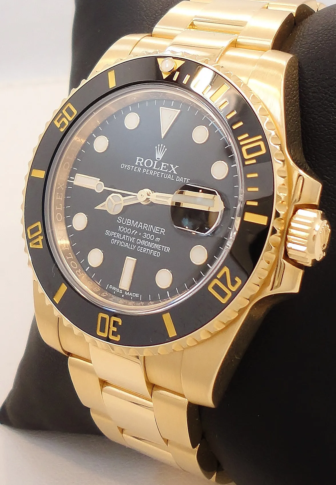 Rolex Submariner 116618LN Date Oyster Perpetual 18k yellow gold BOX/PAPERS