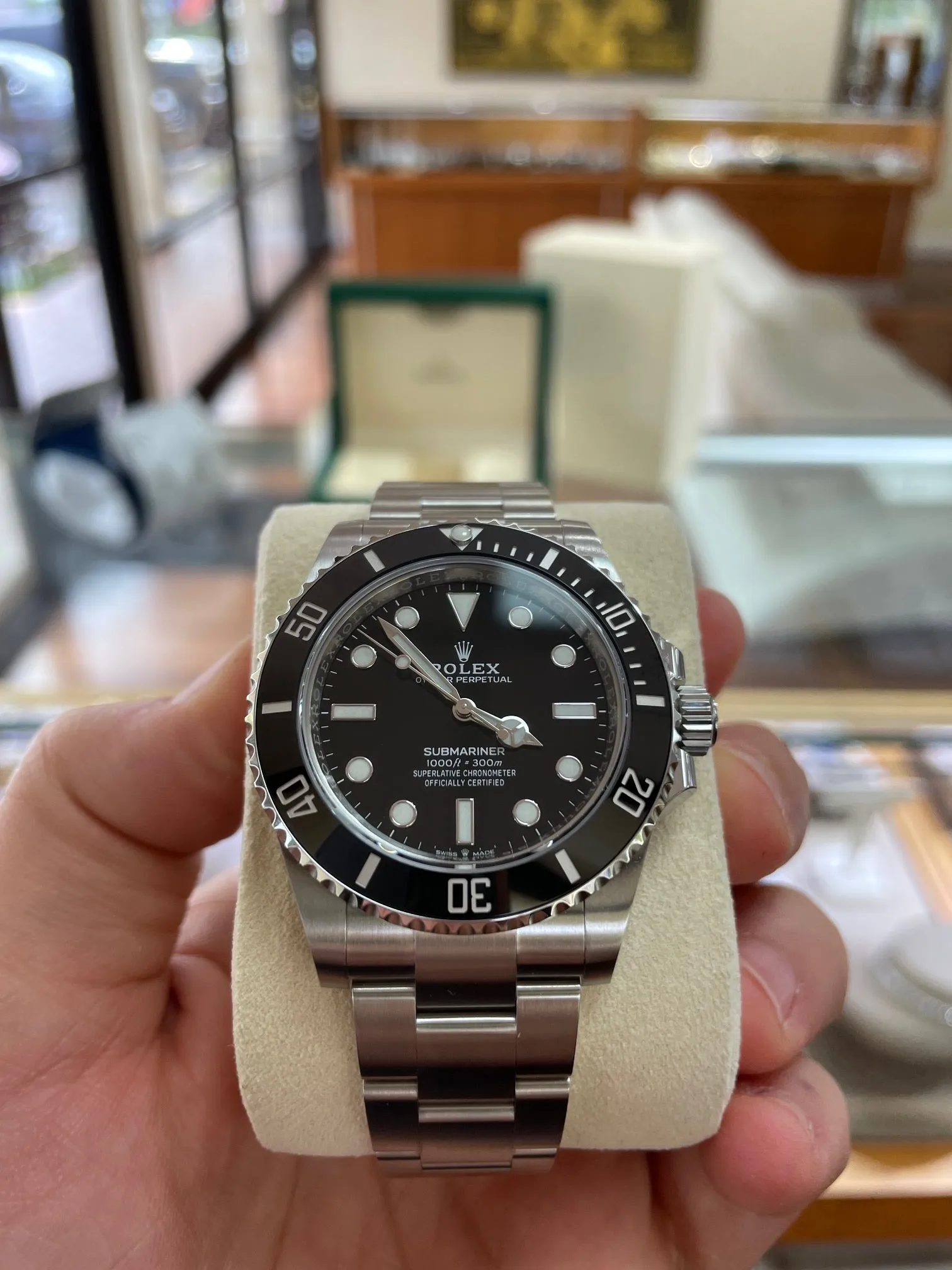 Rolex Submariner 124060 No Date Ceramic Bezel 41 Box and Papers Unworn
