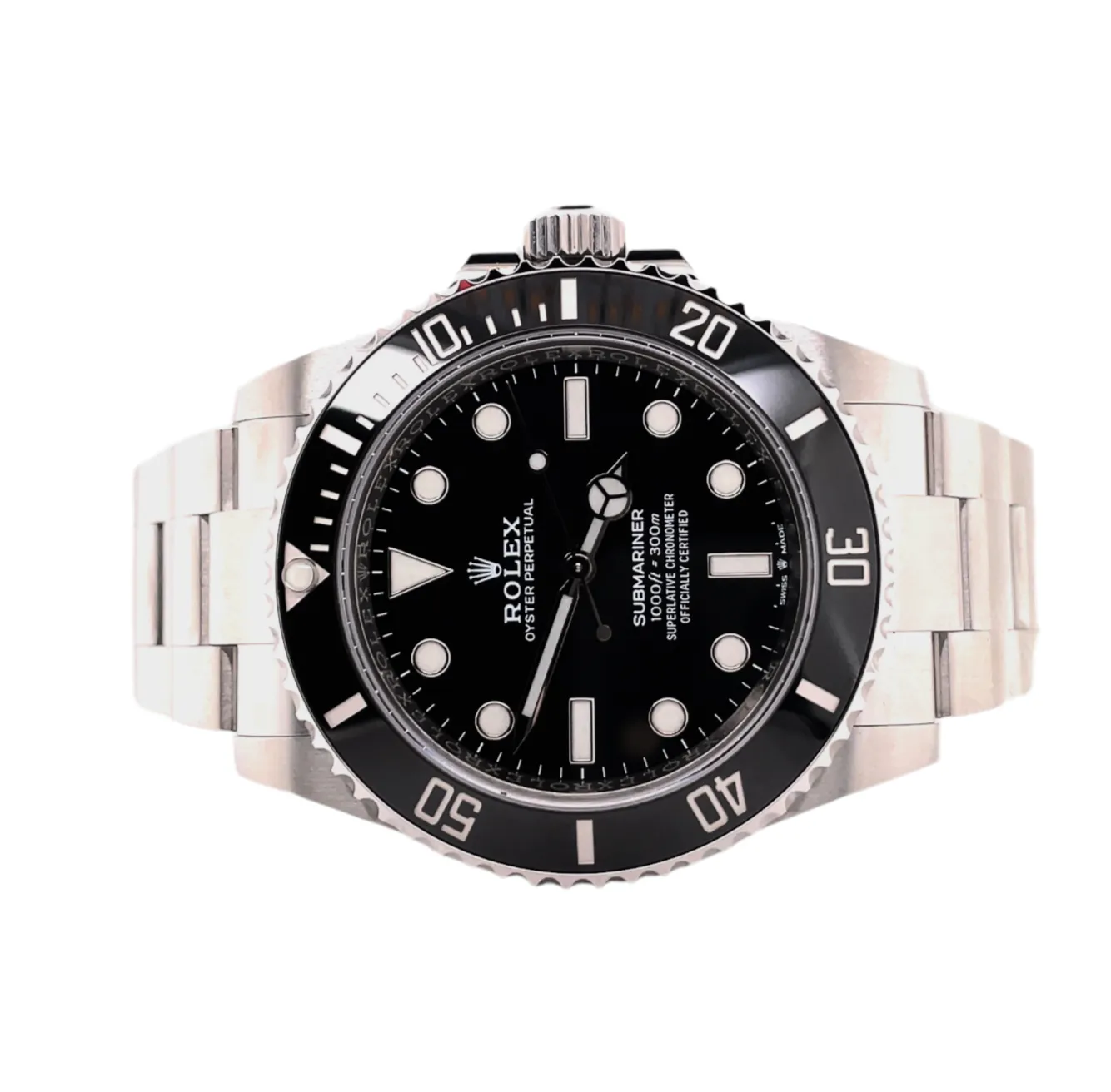 Rolex Submariner 124060 No Date Ceramic Bezel 41 Box and Papers Unworn