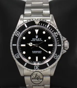 ROLEX Submariner 14060 Oyster Stainless Steel Black Dial Watch