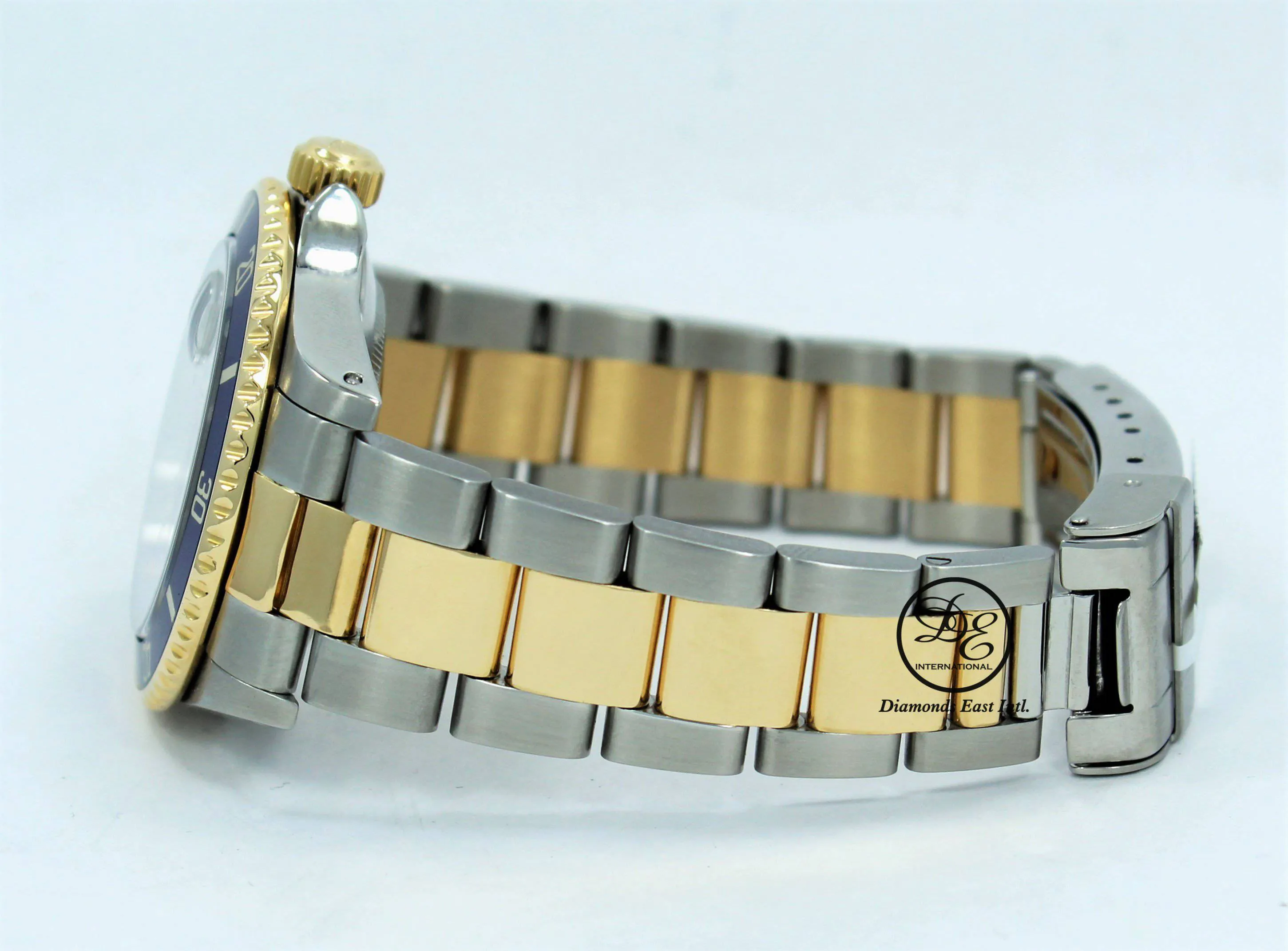 Rolex Submariner 16613 18K Yellow Gold /Steel Blue Bezel Watch BOX/PAPERS