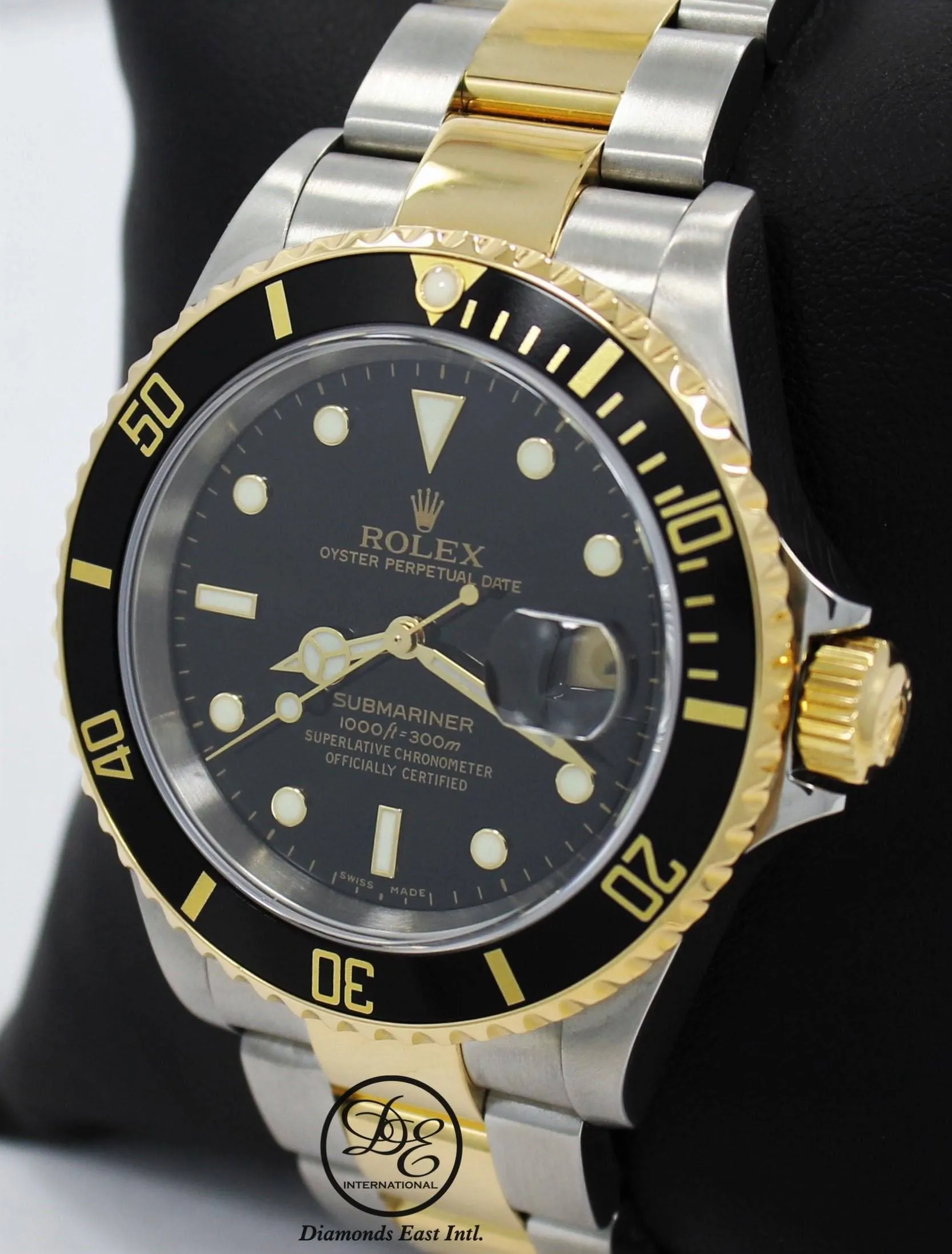 Rolex Submariner 16613 18K Yellow Gold /Steel Oyster Black Bezel Watch