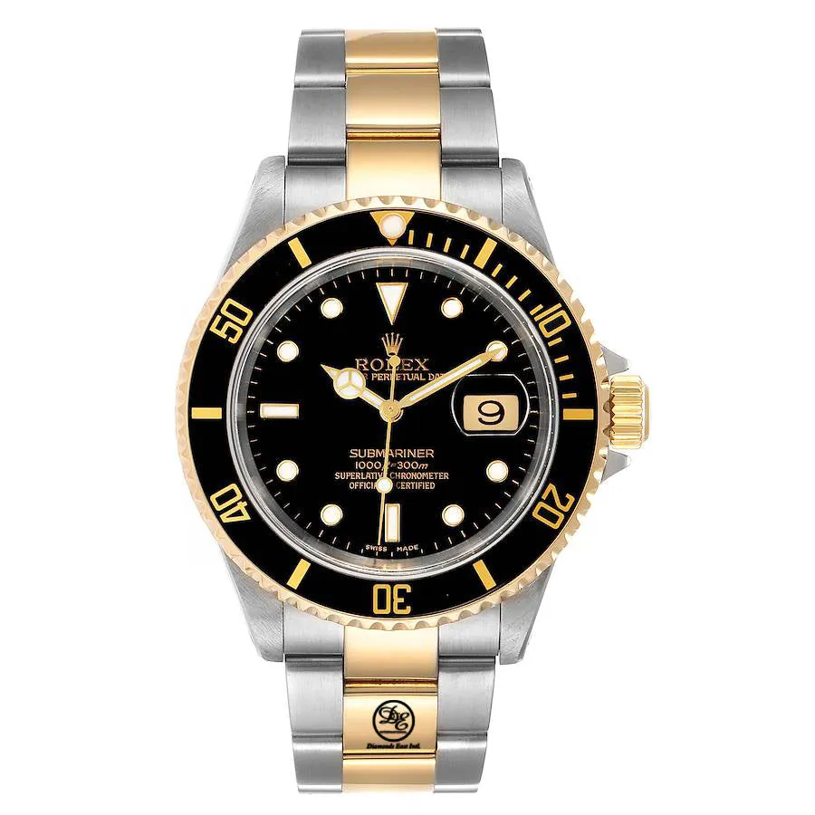 Rolex Submariner 16613 18K Yellow Gold /Steel Oyster Black Bezel Watch