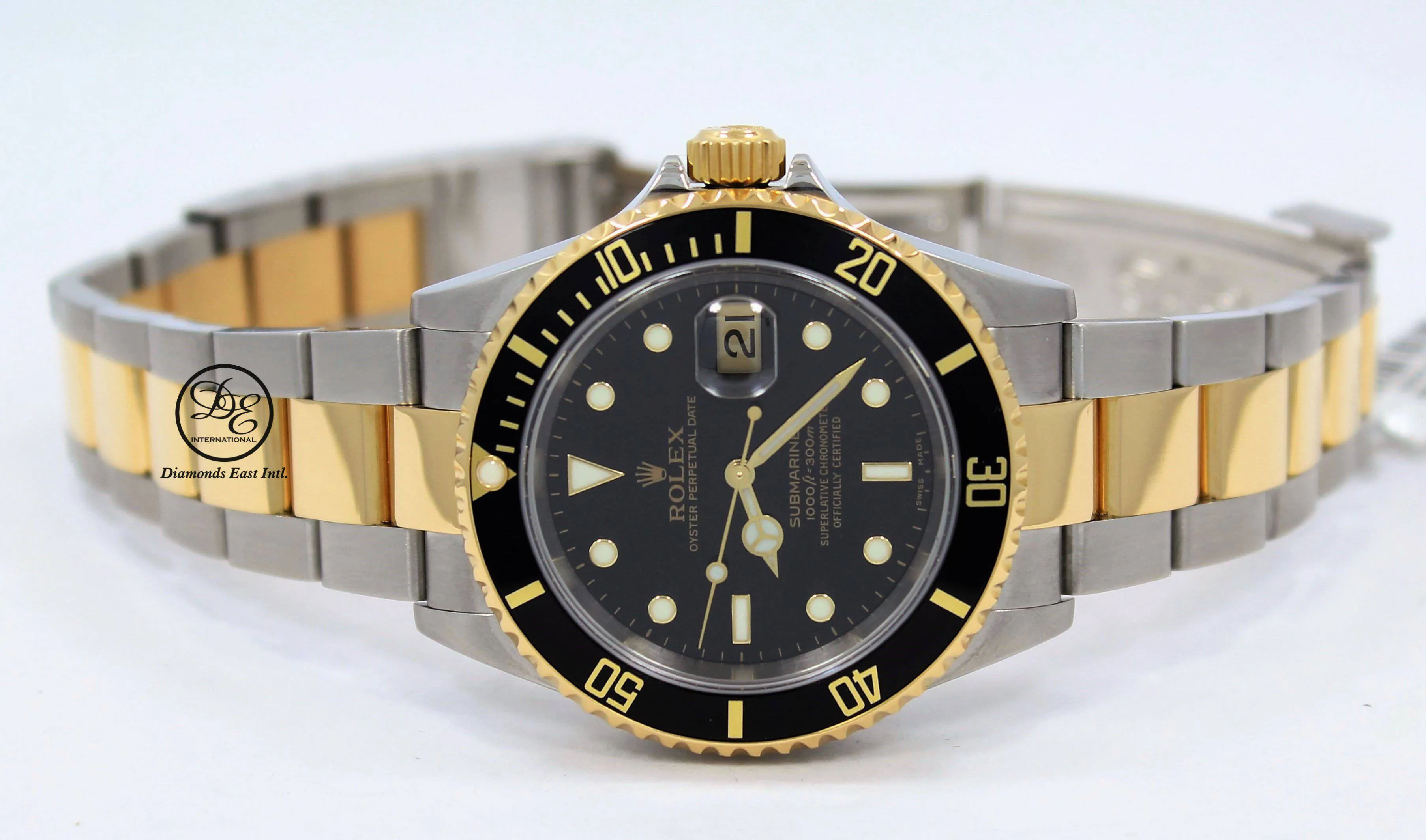 Rolex Submariner 16613 18K Yellow Gold /Steel Oyster Black Bezel Watch