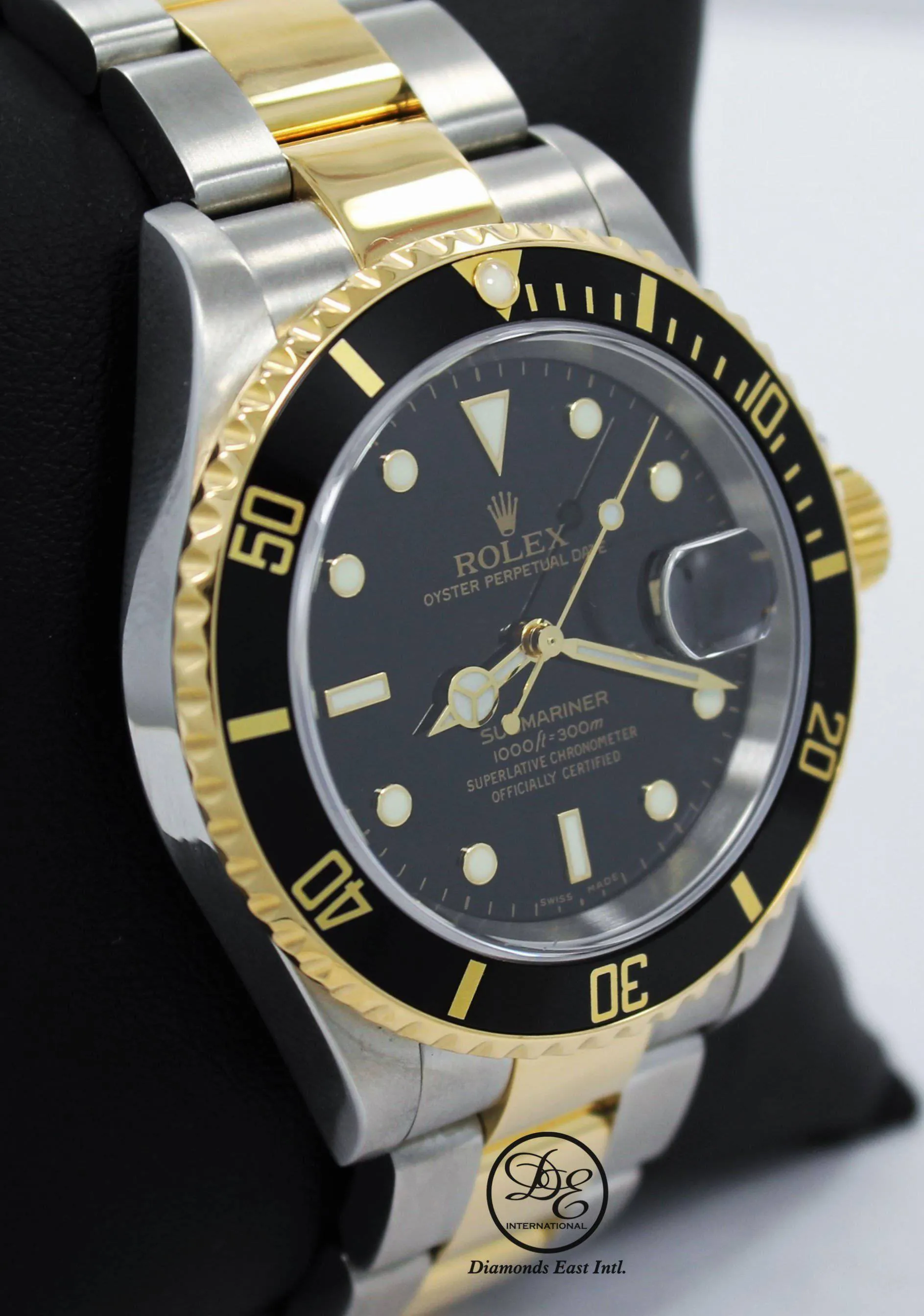 Rolex Submariner 16613 18K Yellow Gold /Steel Oyster Black Bezel Watch