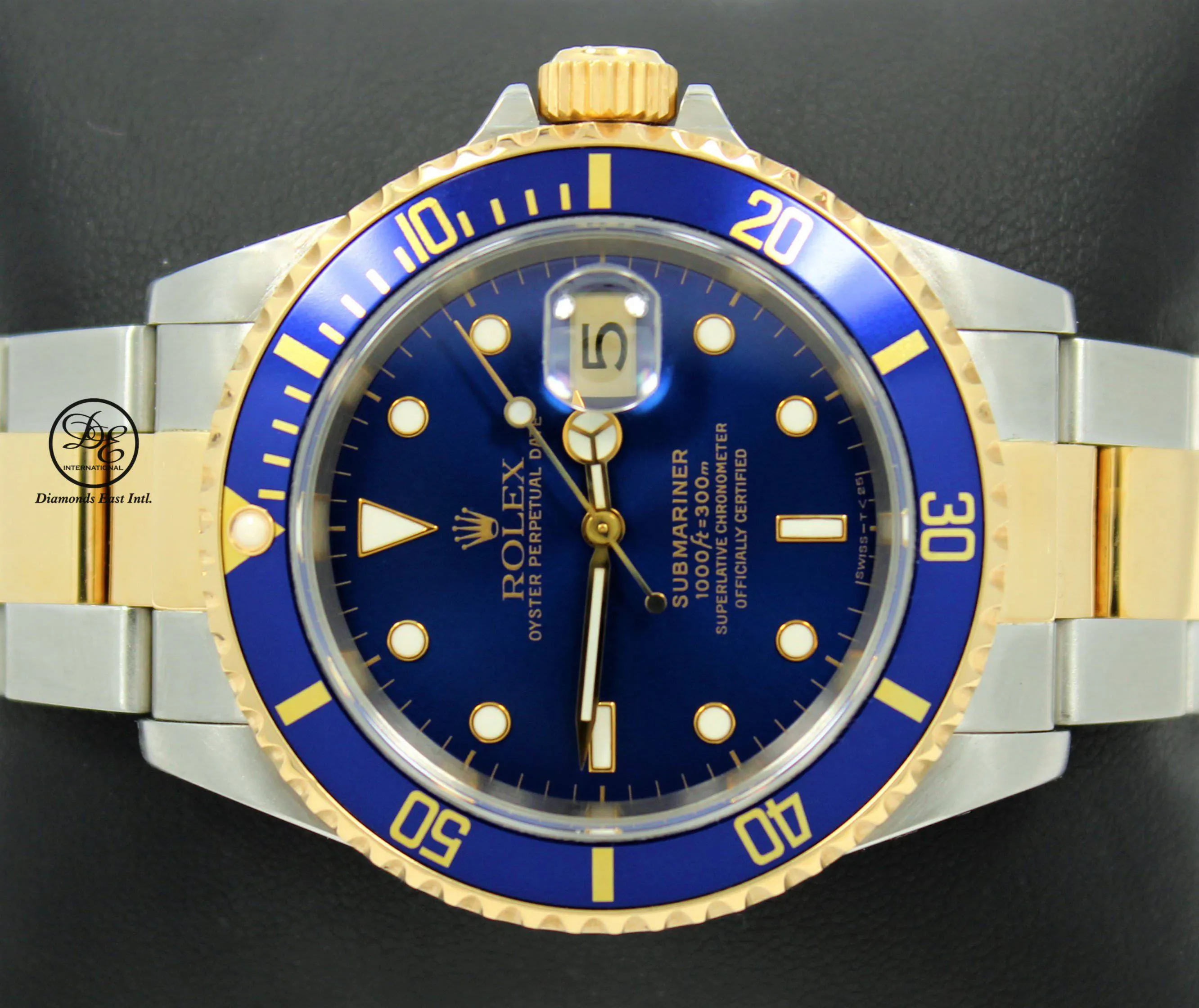 Rolex Submariner 16613 18K Yellow Gold /Steel Oyster Blue Bezel Watch