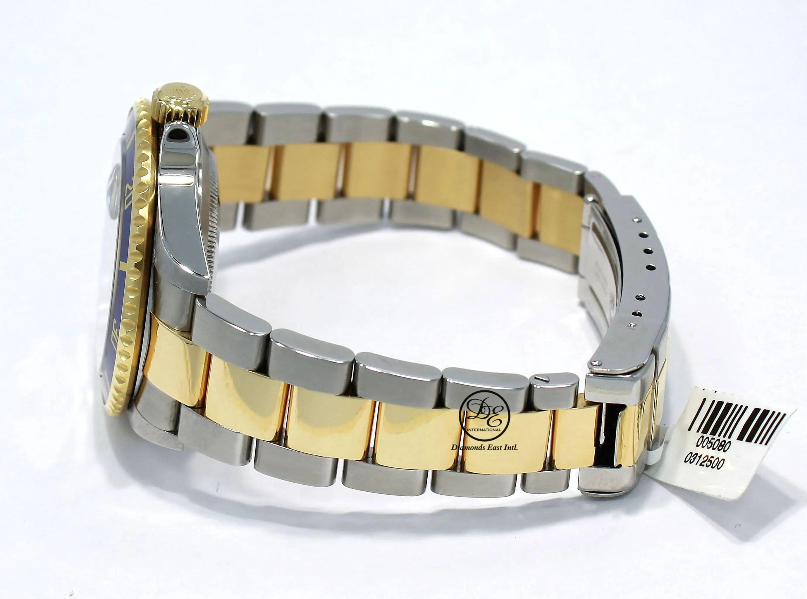 Rolex Submariner 16613 18k Yellow Gold/SS FACTORY Serti Blue Sapphires & Diamonds