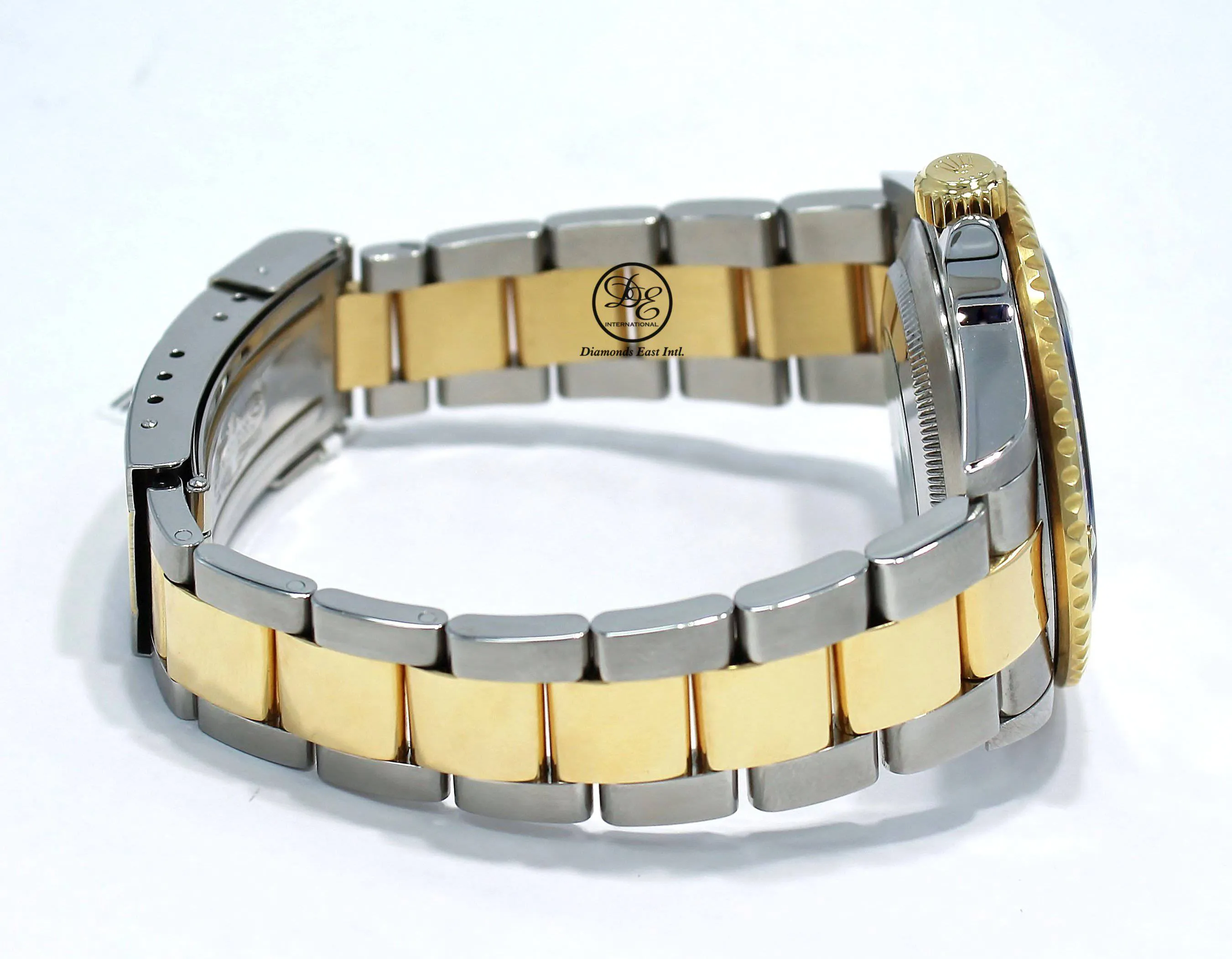 Rolex Submariner 16613 18k Yellow Gold/SS FACTORY Serti Blue Sapphires & Diamonds