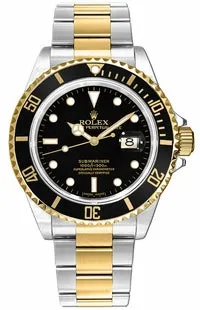 ROLEX Submariner 16613LN 18K Yellow Gold /Steel Black Bezel BOX/PAPER