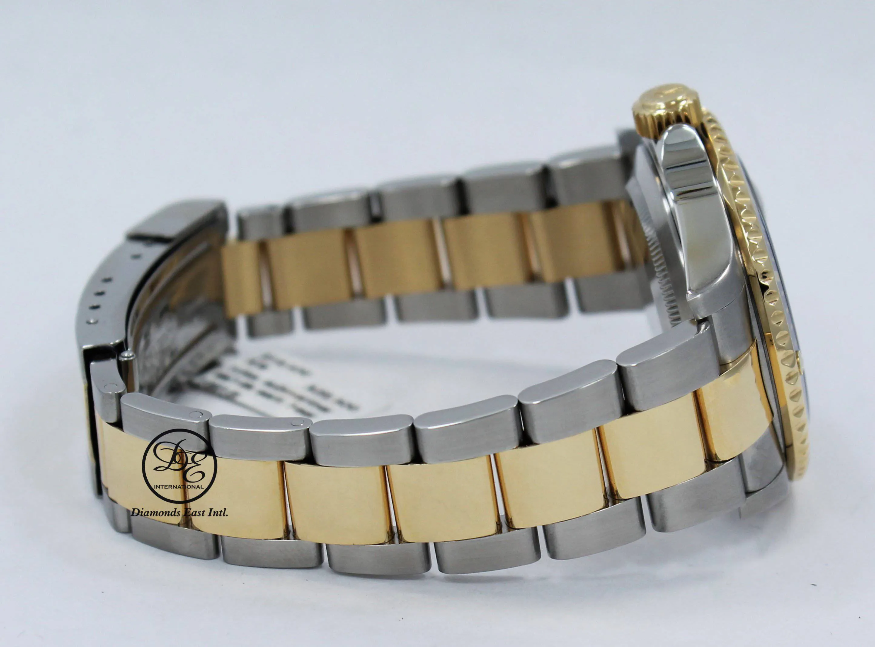 Rolex Submariner 16613T 18k Yellow Gold/SS Factory Serti Blue Sapphires Diamonds BOX/PAPERS