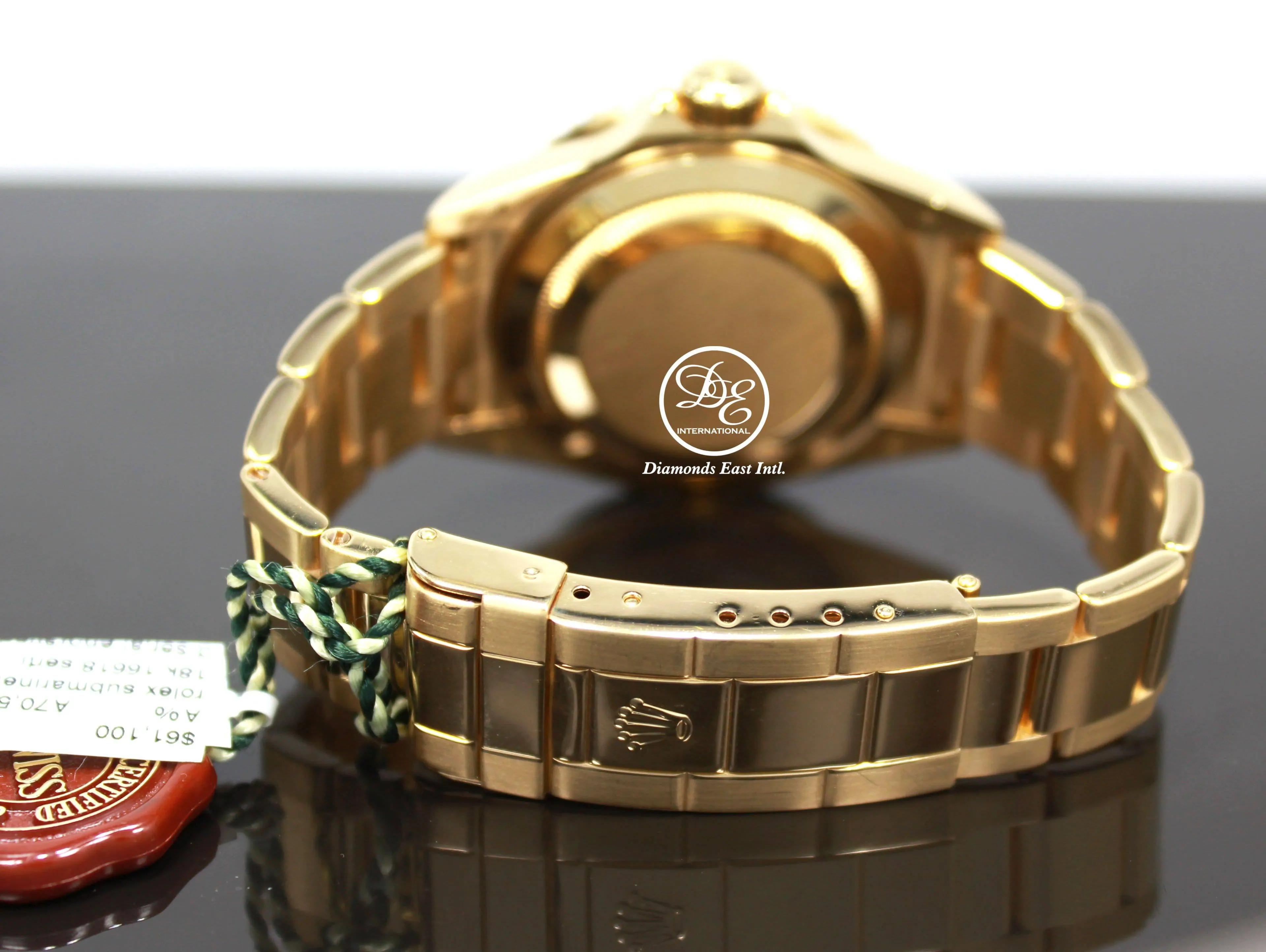 Rolex Submariner 16618 18k Yellow Gold FACTORY SERTI Blue Sapphires Diamonds Dial