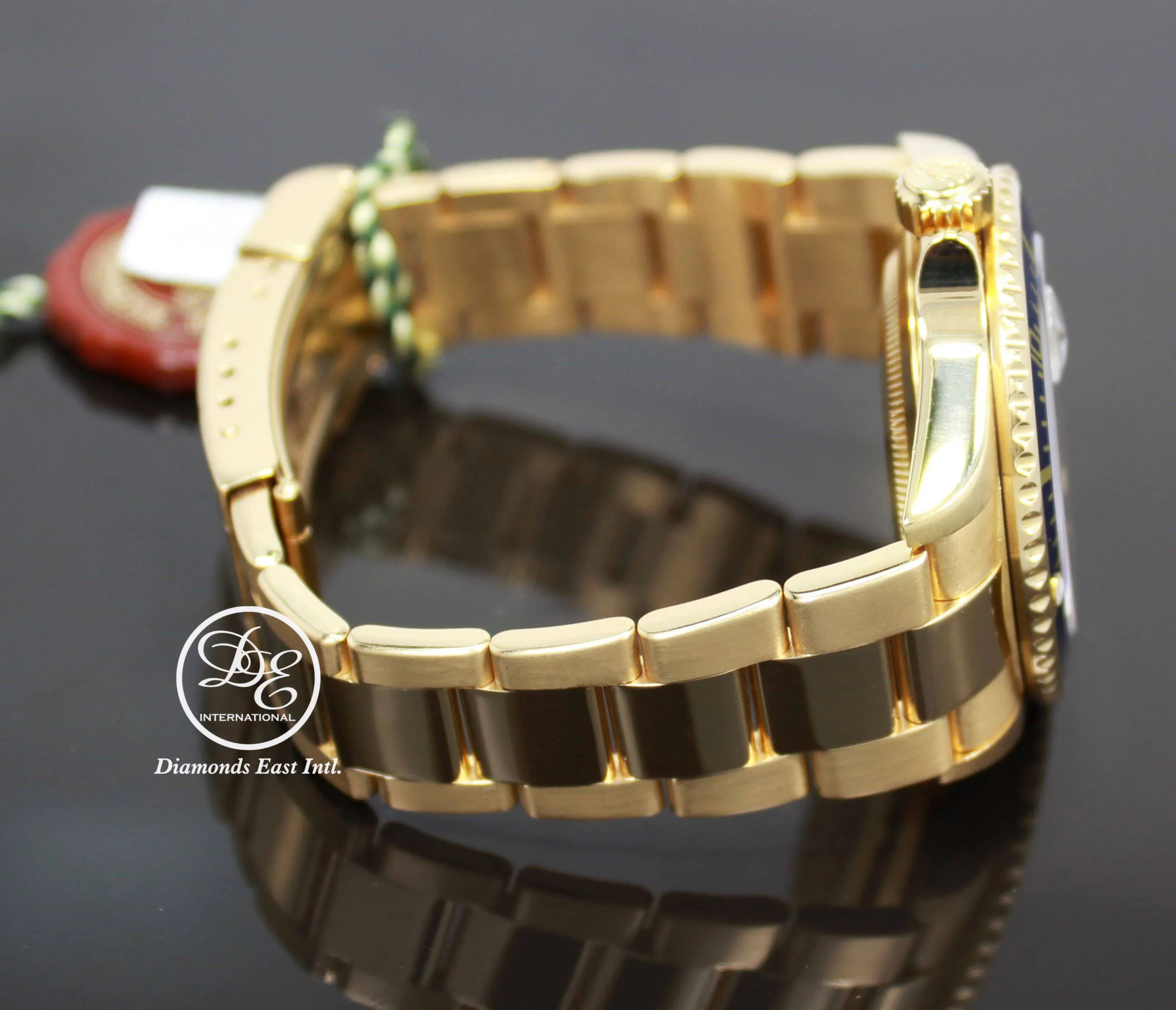 Rolex Submariner 16618 18k Yellow Gold FACTORY SERTI Blue Sapphires Diamonds Dial