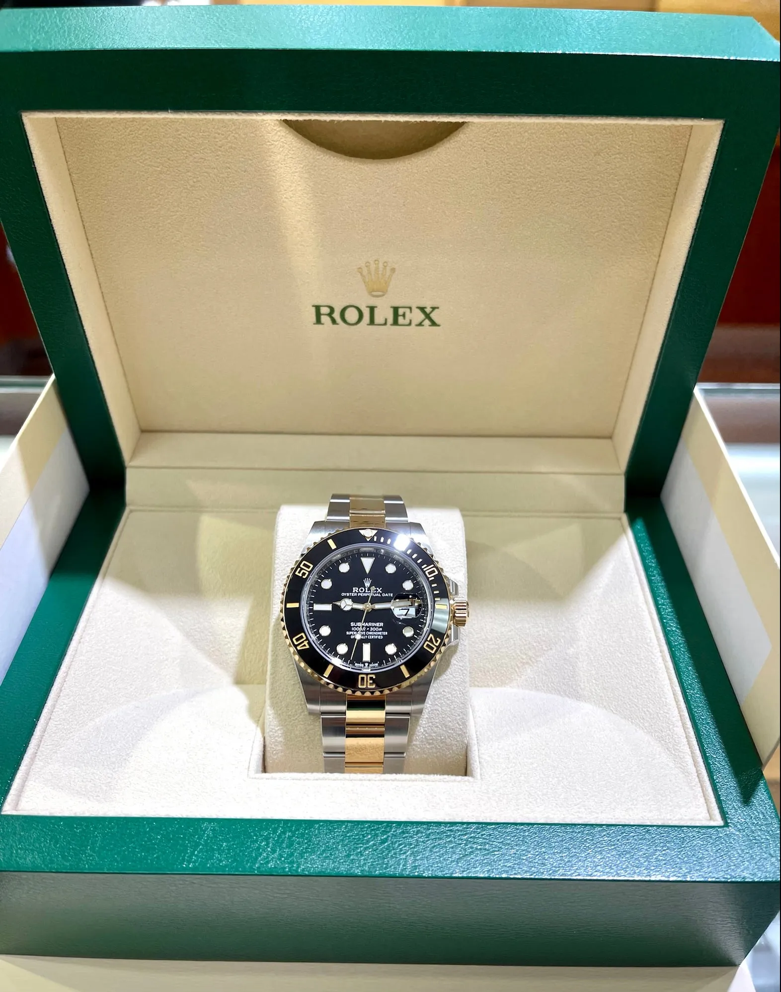 Rolex Submariner 41mm Yellow Gold Steel Black Dial 126613LN Box and Papers UNWORN