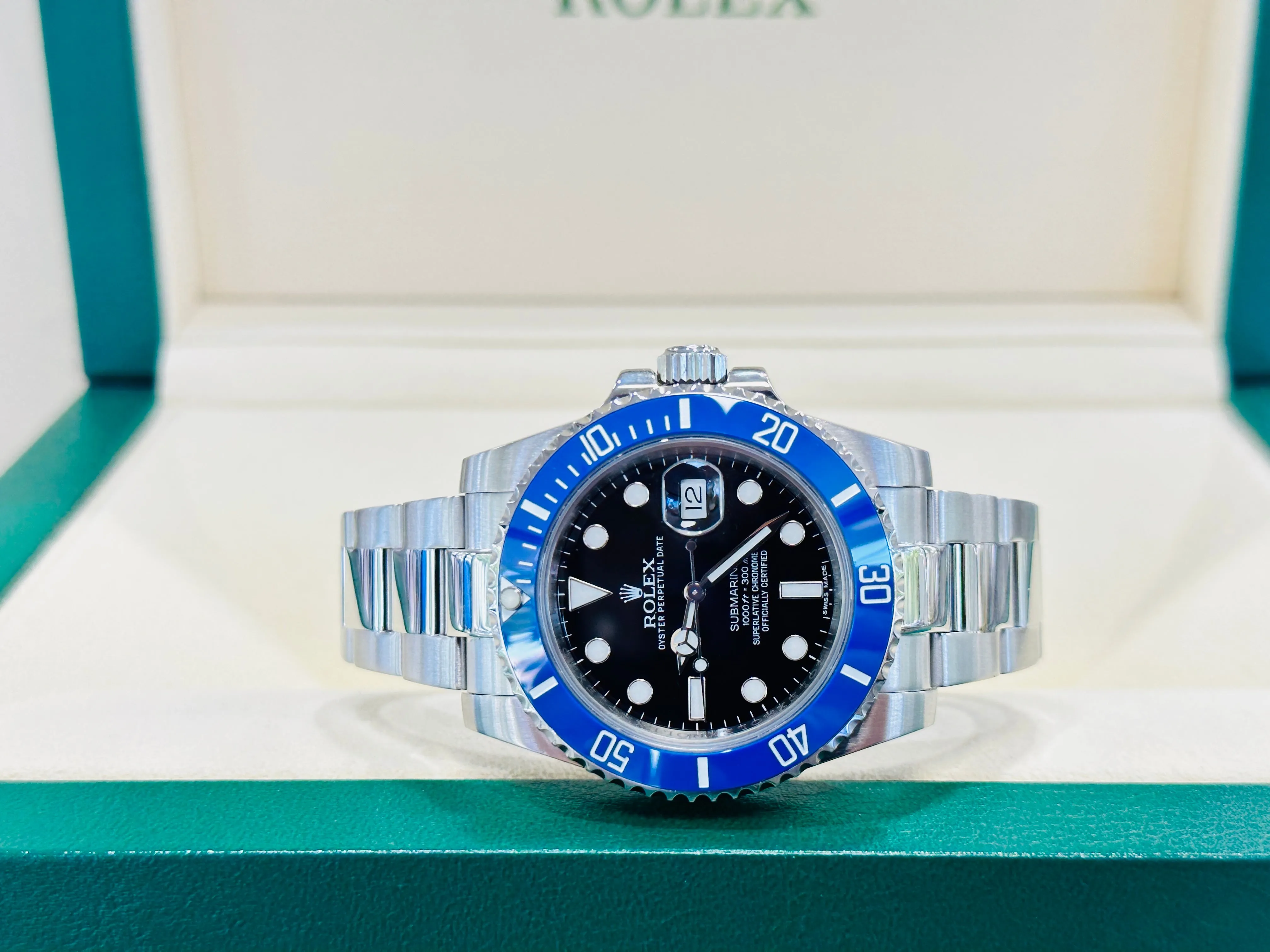 Rolex Submariner Date 116610LN Custom Blue Bezel Insert PreOwned