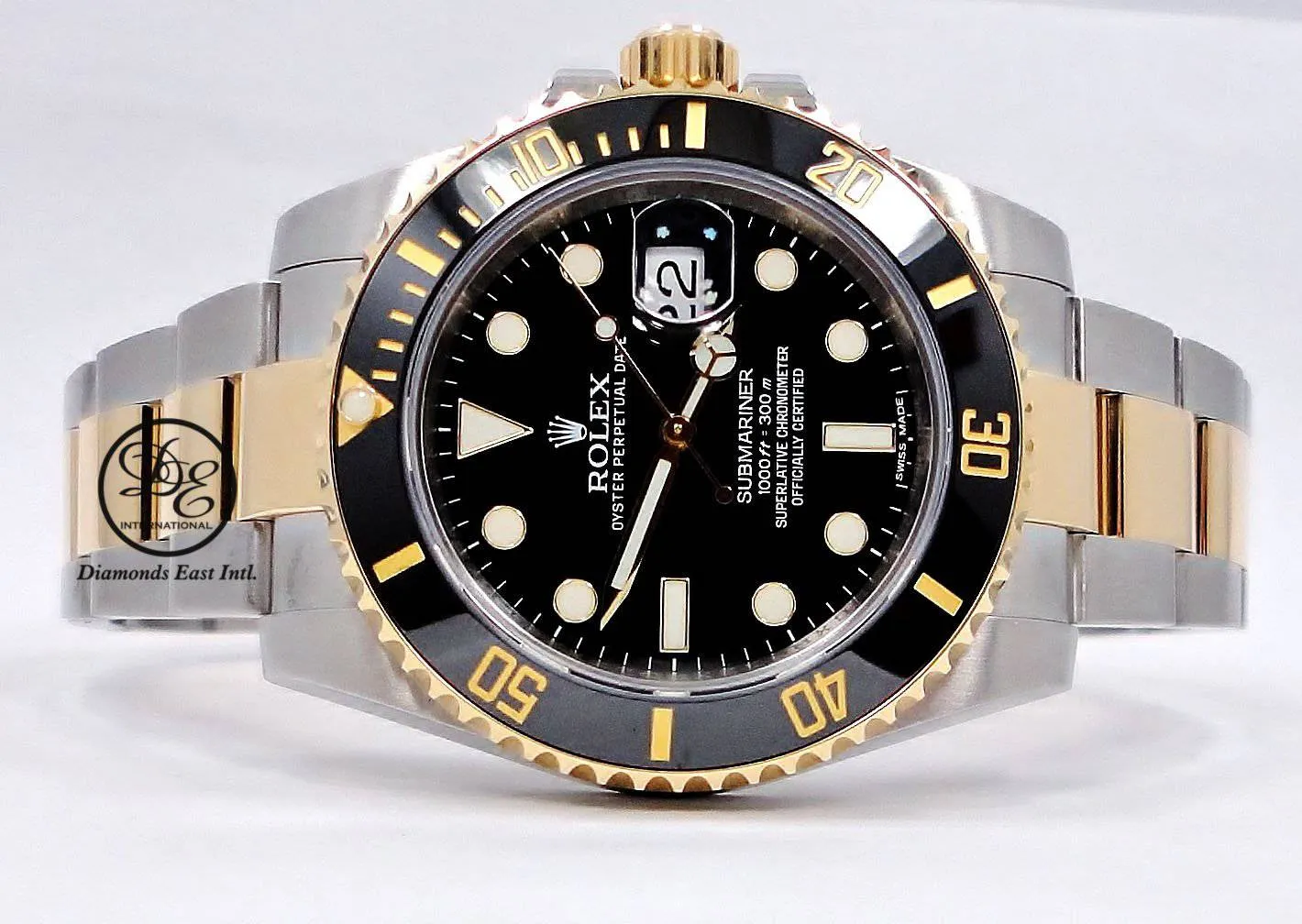 Rolex Submariner Date 116613LN Oyster Perpetual 18k Yellow Gold/ SS Black Ceramic