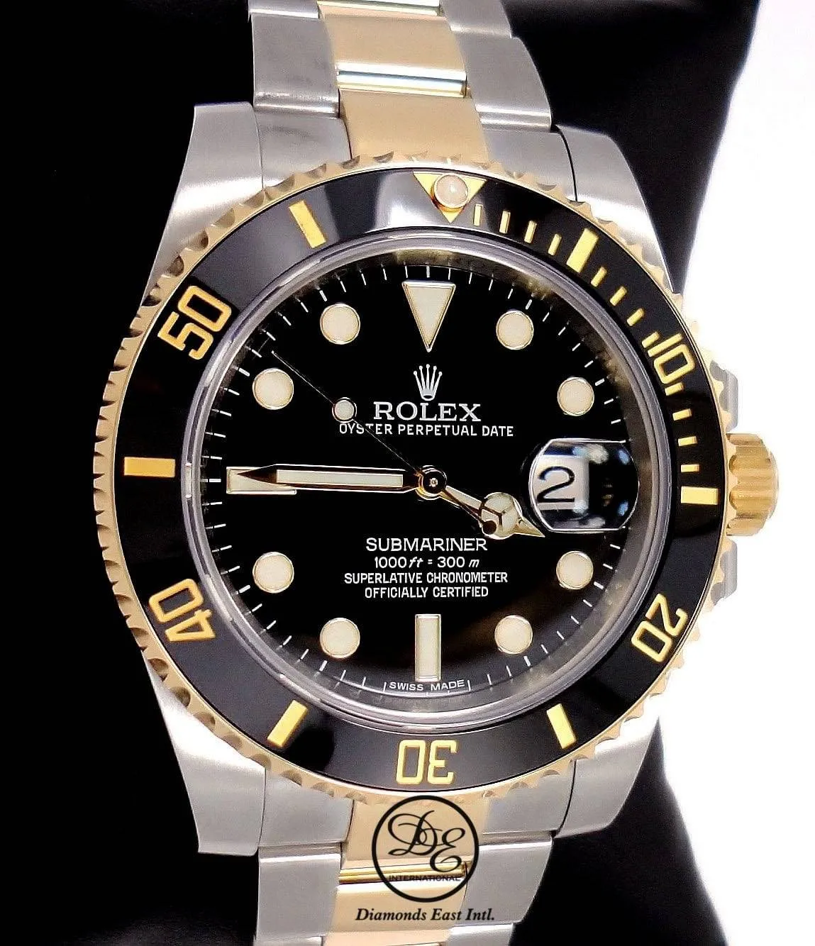 Rolex Submariner Date 116613LN Oyster Perpetual 18k Yellow Gold/ SS Black Ceramic