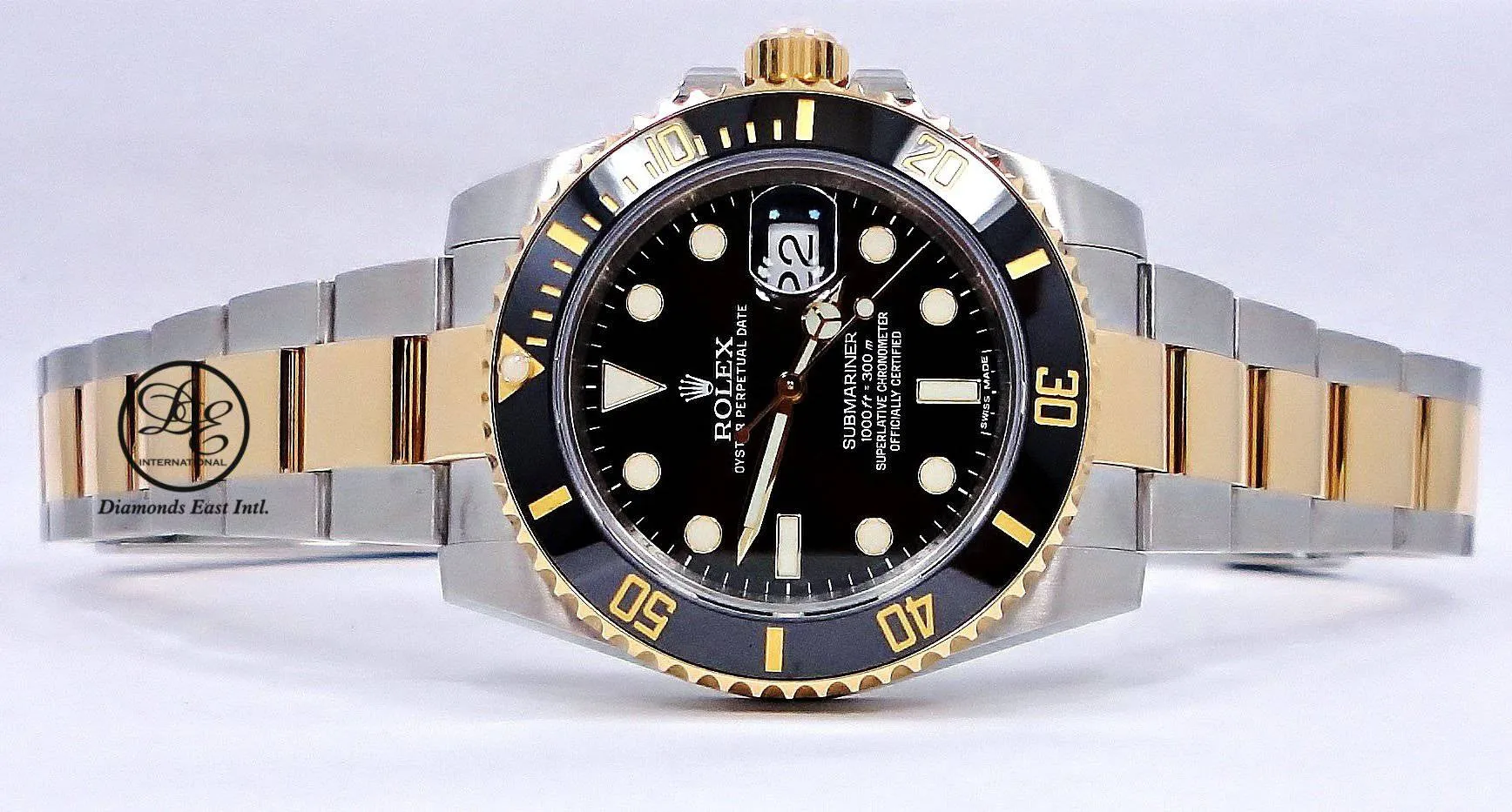 Rolex Submariner Date 116613LN Oyster Perpetual 18k Yellow Gold/ SS Black Ceramic