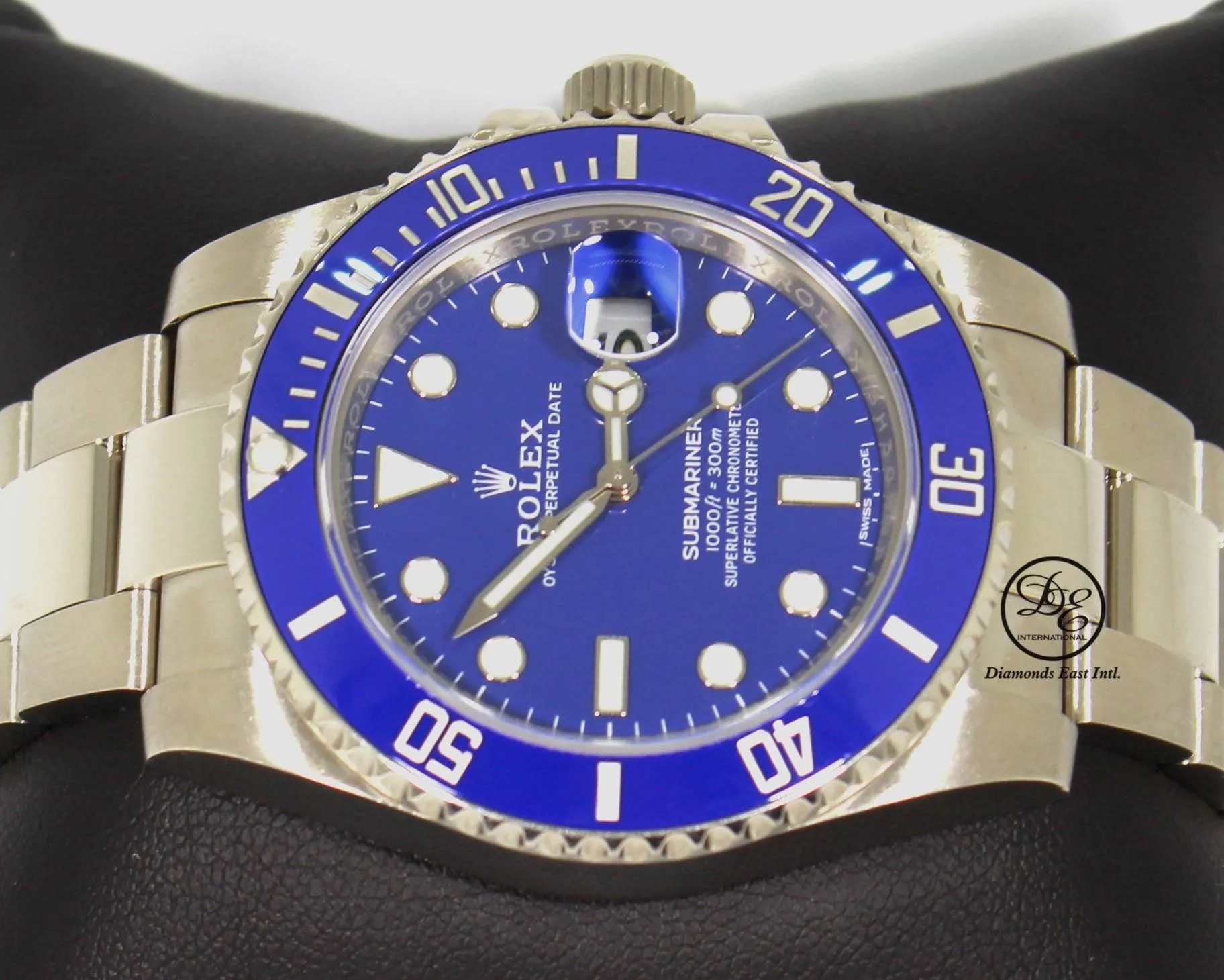 Rolex Submariner Date 116619lb Oyster Perpetual 18K White Gold Smurf BOX/PAPERS
