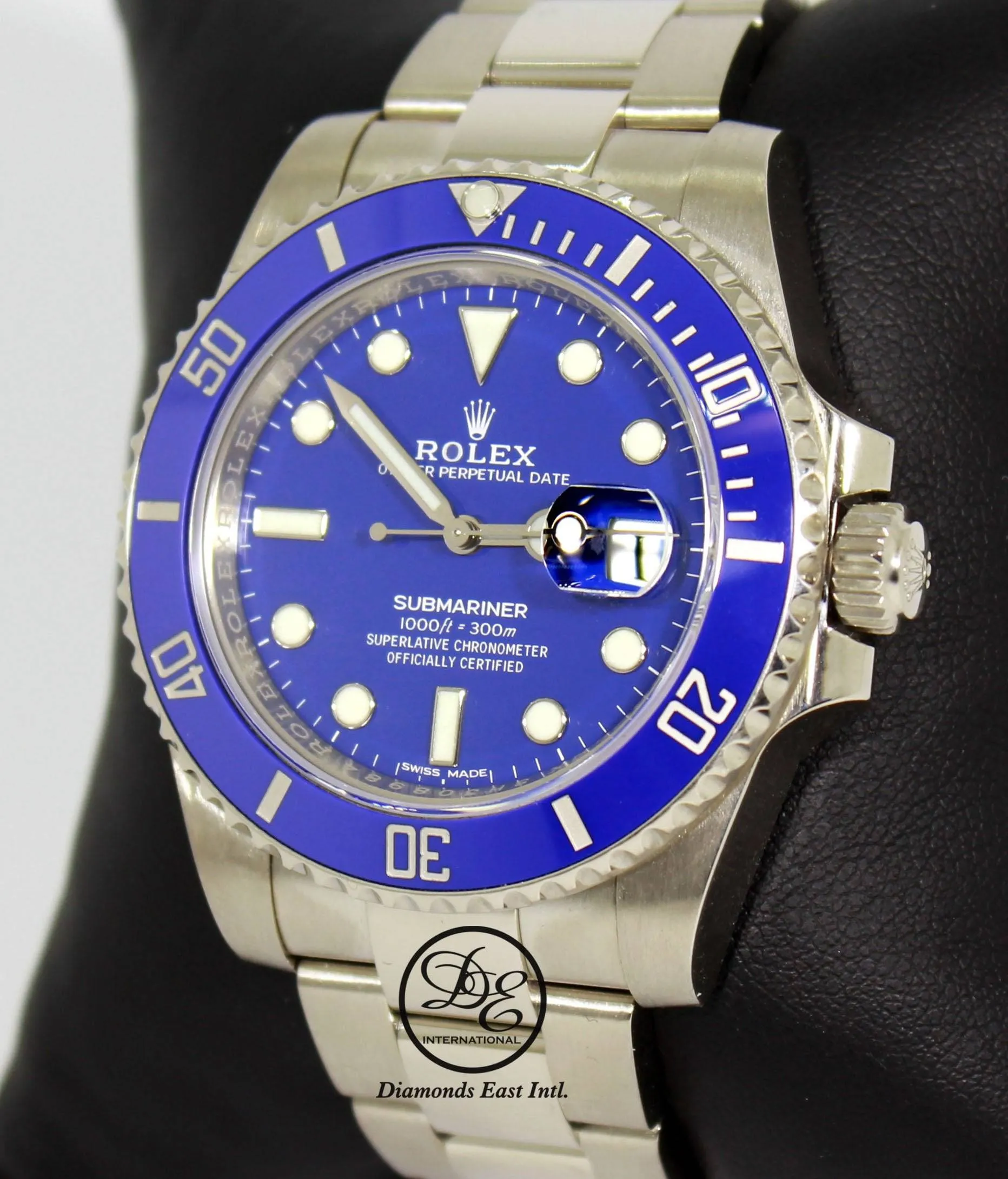 Rolex Submariner Date 116619lb Oyster Perpetual 18K White Gold Smurf BOX/PAPERS