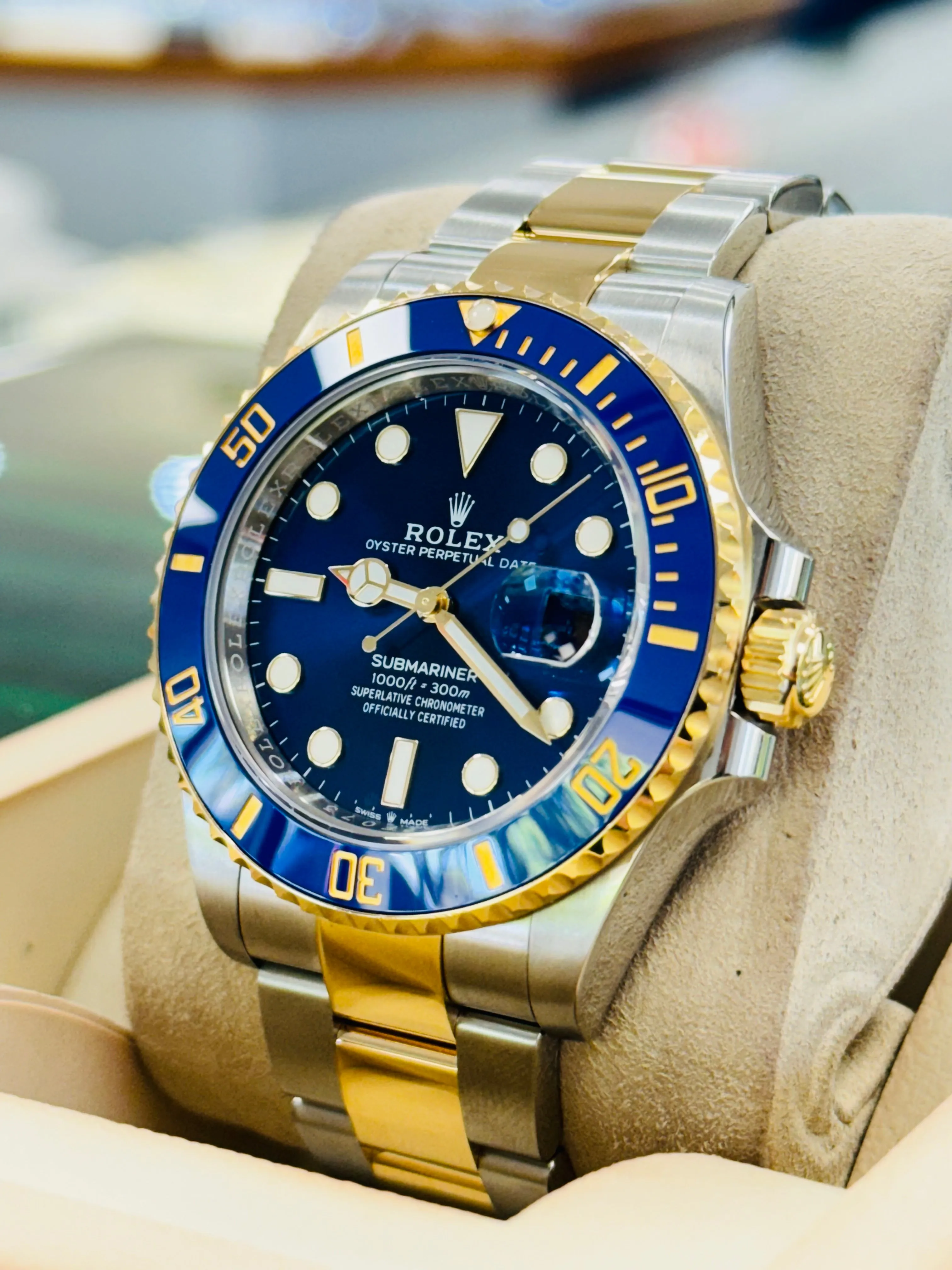 Rolex Submariner Date 126613LB 41mm  Blue Ceramic 18k yellow gold/ Steel  Box/Papers MINT