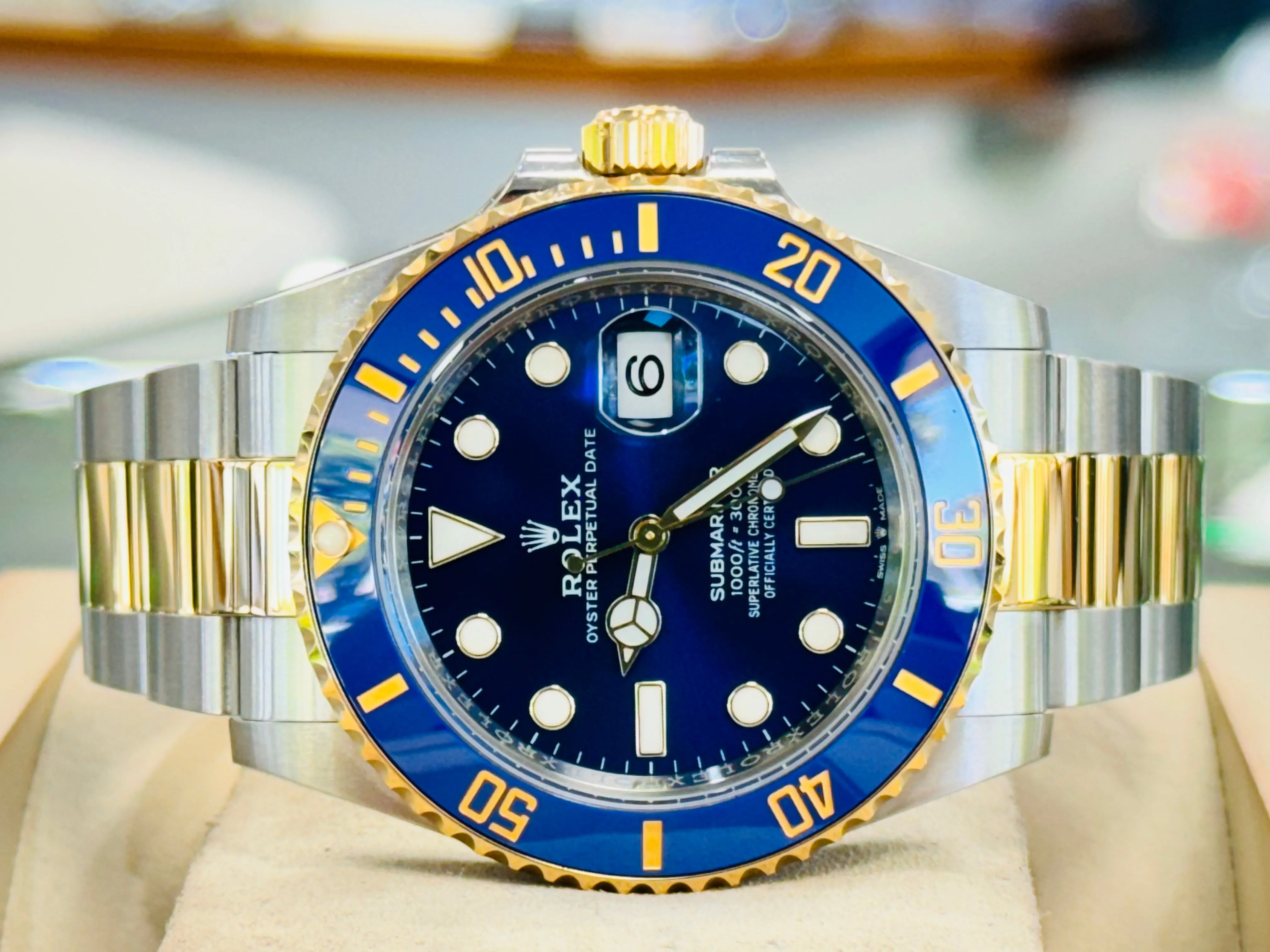 Rolex Submariner Date 126613LB 41mm  Blue Ceramic 18k yellow gold/ Steel  Box/Papers MINT