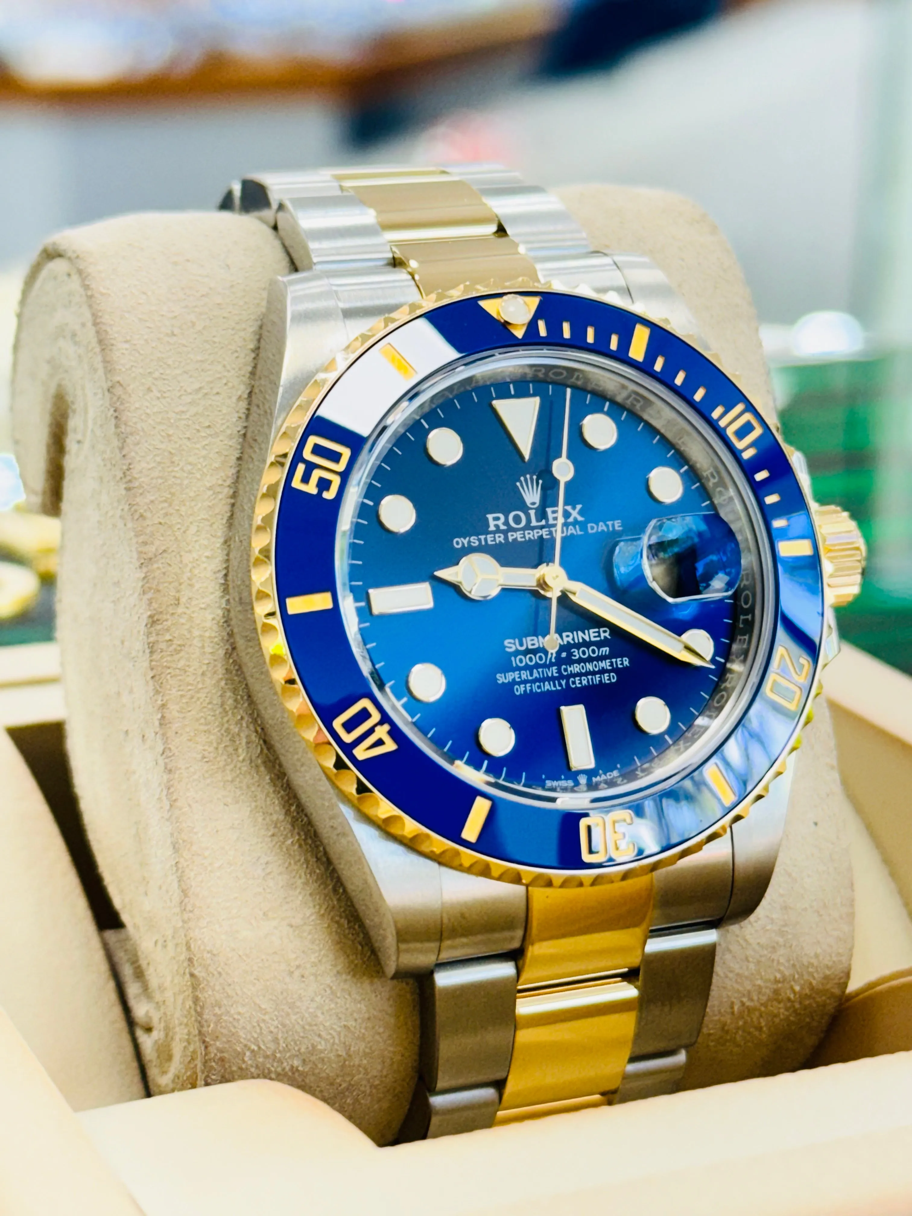 Rolex Submariner Date 126613LB 41mm  Blue Ceramic 18k yellow gold/ Steel  Box/Papers MINT
