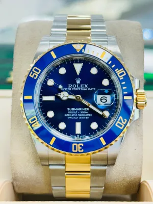 Rolex Submariner Date 126613LB 41mm  Blue Ceramic 18k yellow gold/ Steel  Box/Papers MINT