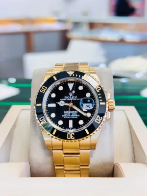 Rolex Submariner Date 126618 LN 41 18K Yellow Gold Black Dial BOX/PAPERS