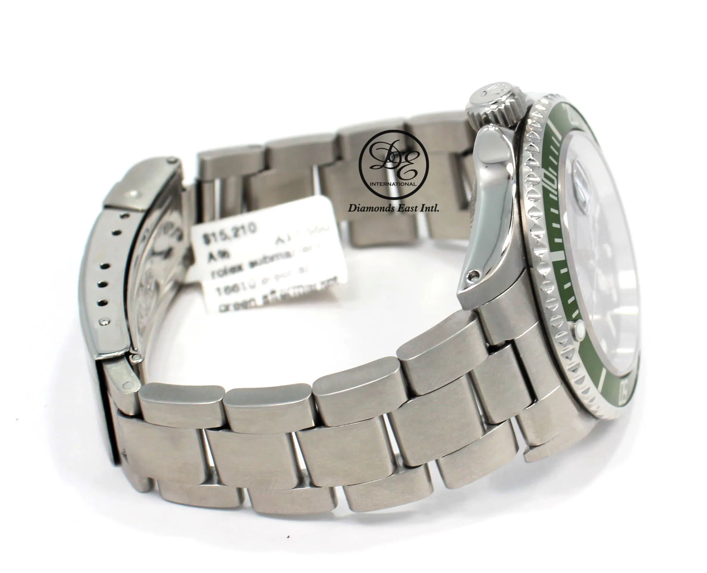 Rolex Submariner Date 16610 Oyster Date Ss Green Bezel Men's Watch