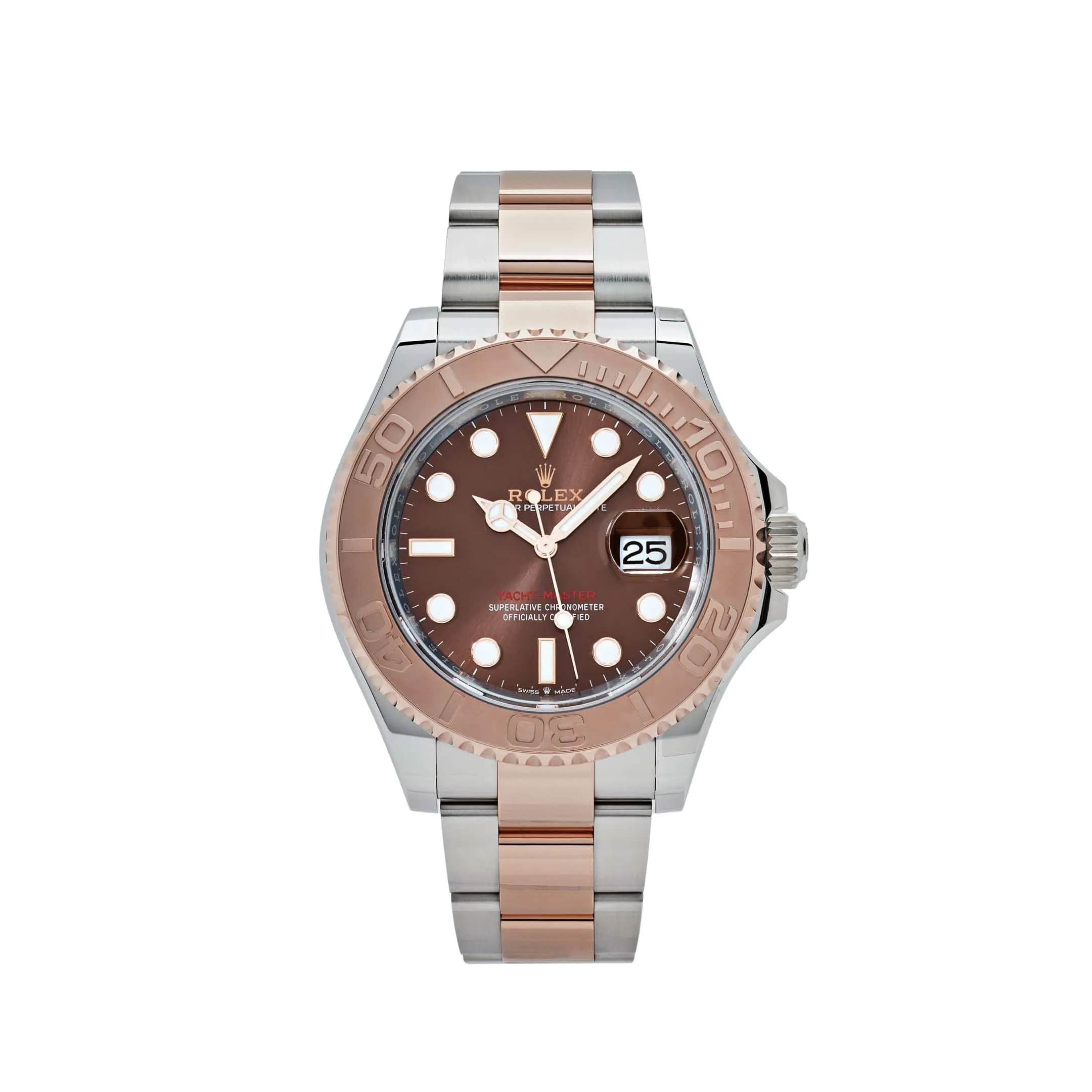 Rolex Yacht-Master 40 126621 Stainless Steel Rose Gold Brown Dial