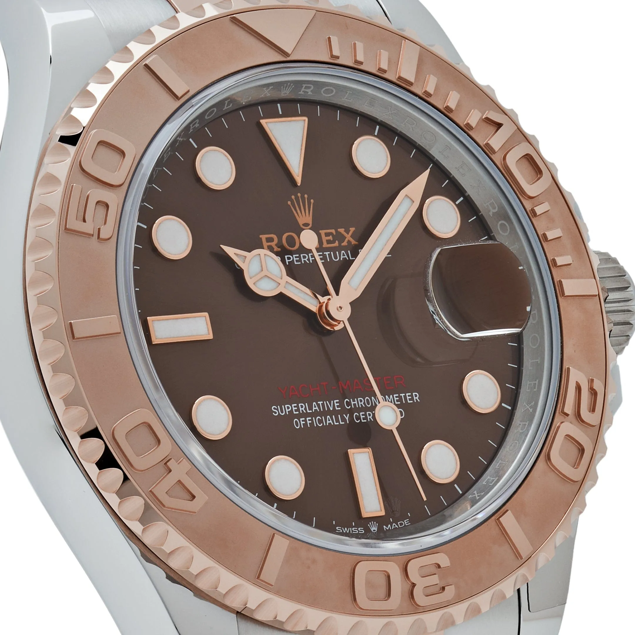 Rolex Yacht-Master 40 126621 Stainless Steel Rose Gold Brown Dial
