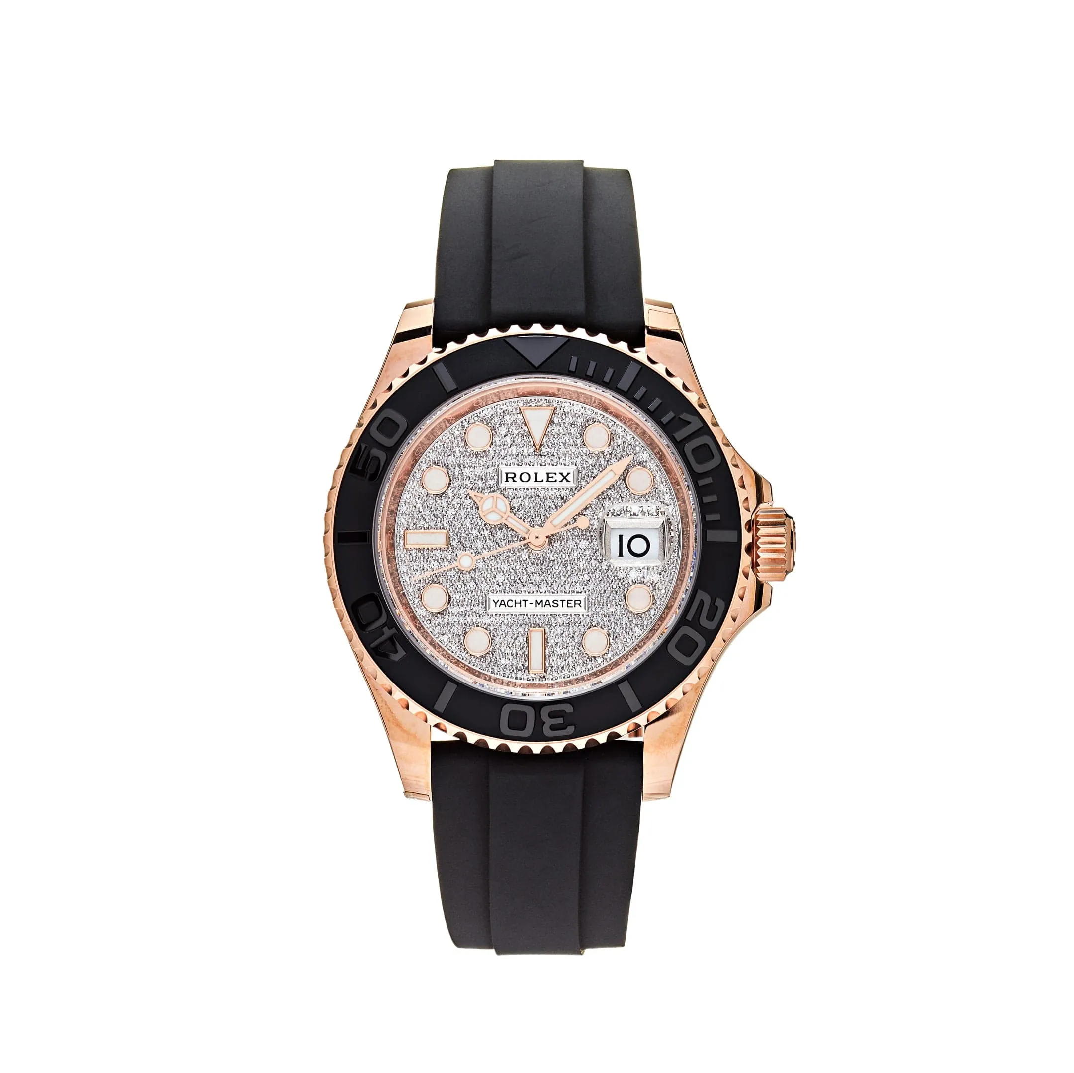 Rolex Yacht-Master 40 126655 Rose Gold Pave Diamond Dial (2023)
