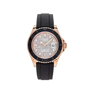 Rolex Yacht-Master 40 126655 Rose Gold Pave Diamond Dial (2023)