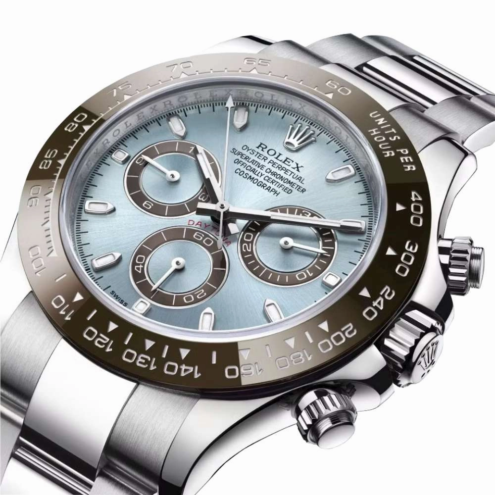 Rolex Cosmograph Daytona 40mm - Ref: 116506-0001 - Ice Blue Index Dial & Ceramic Bezel, Platinum Oyster Bracelet Men's Watch