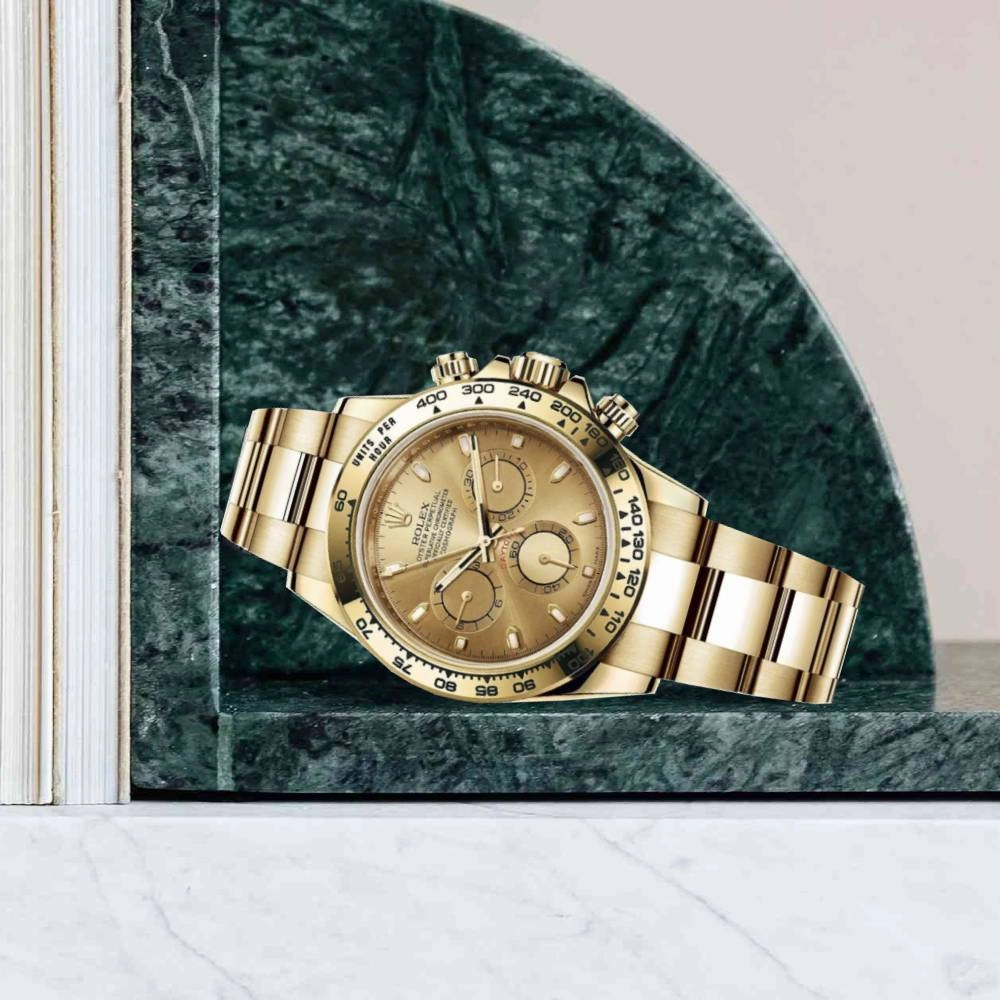 Rolex Cosmograph Daytona 40mm - Ref: 116508-0003 - Champagne Index Dial, 18K Yellow Gold Oyster Bracelet Men's Watch